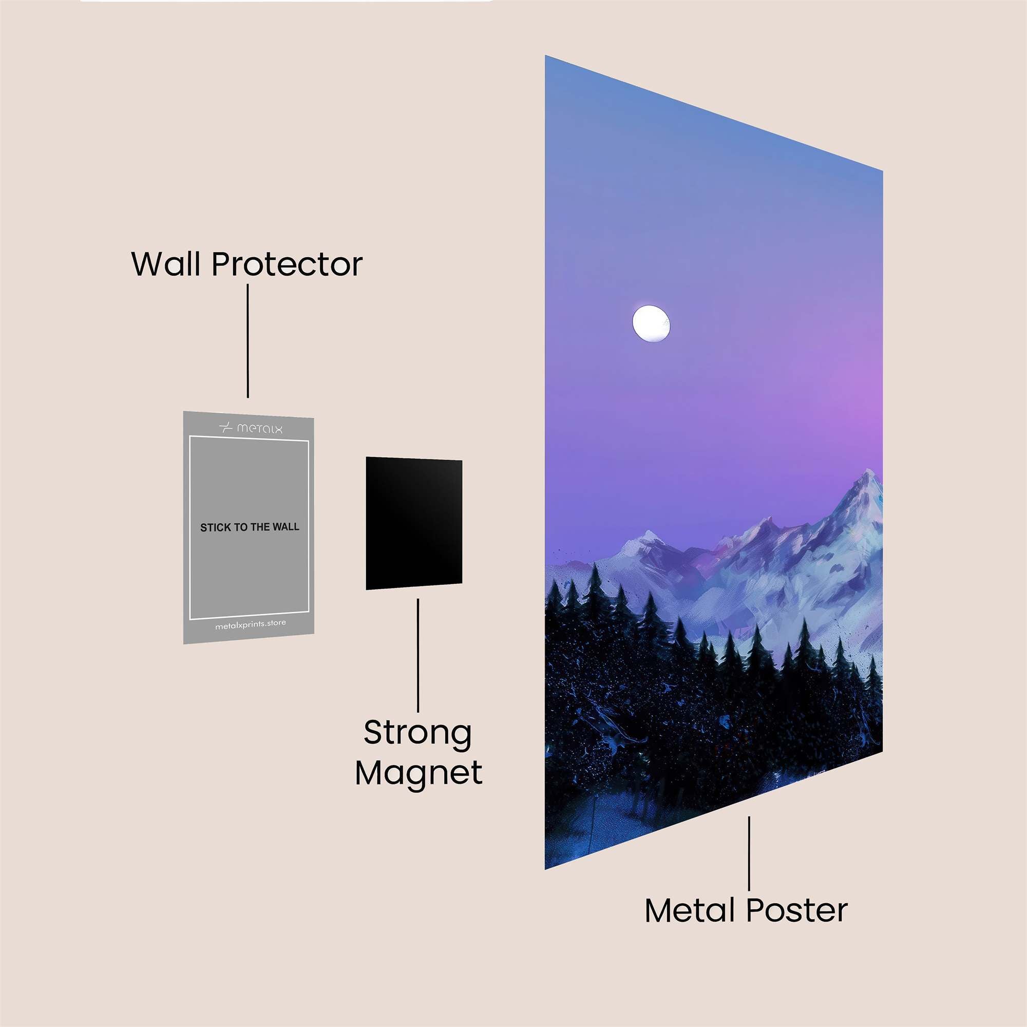 Moonlit Serenity Safe Wall Magnetic / M