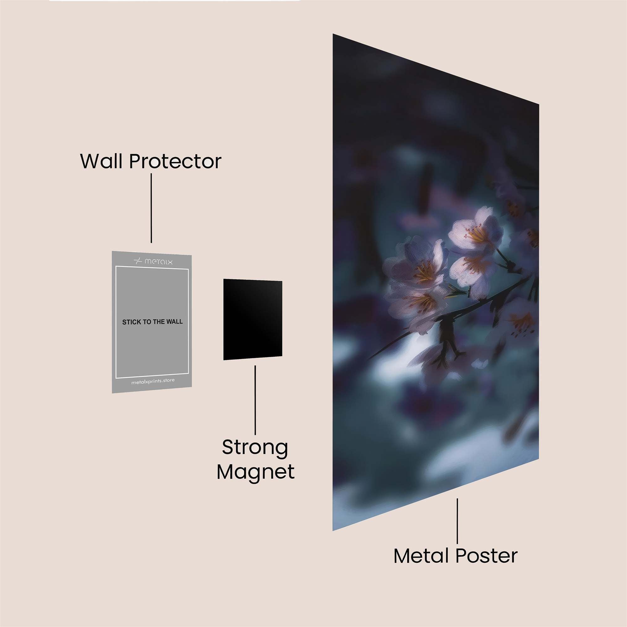 Cherry Whisper Safe Wall Magnetic / M