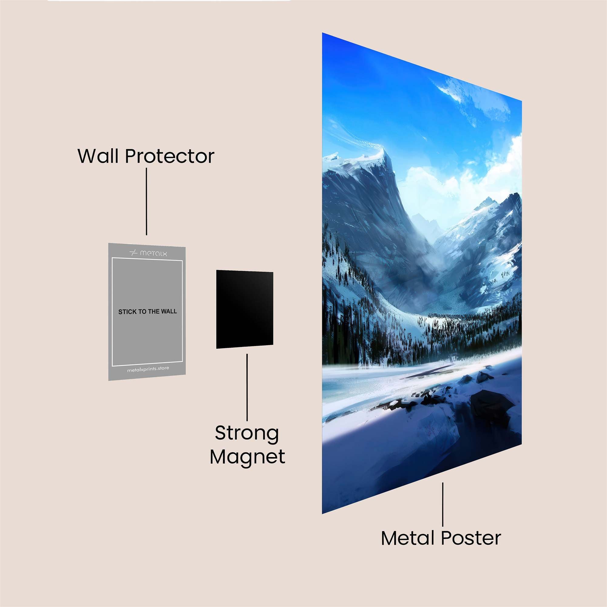 Mountain Serenity Safe Wall Magnetic / M