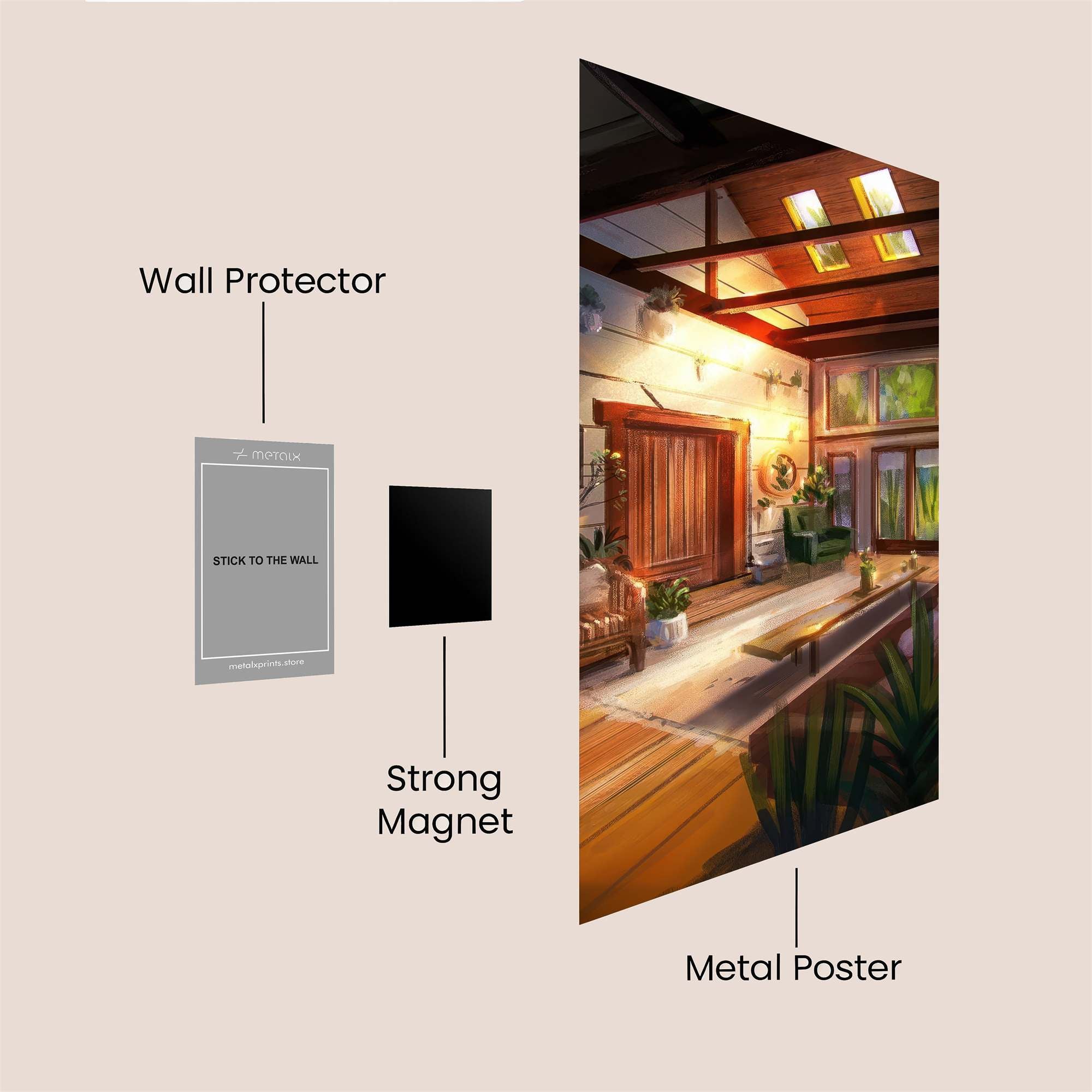 Sunlit Serenity Safe Wall Magnetic / M