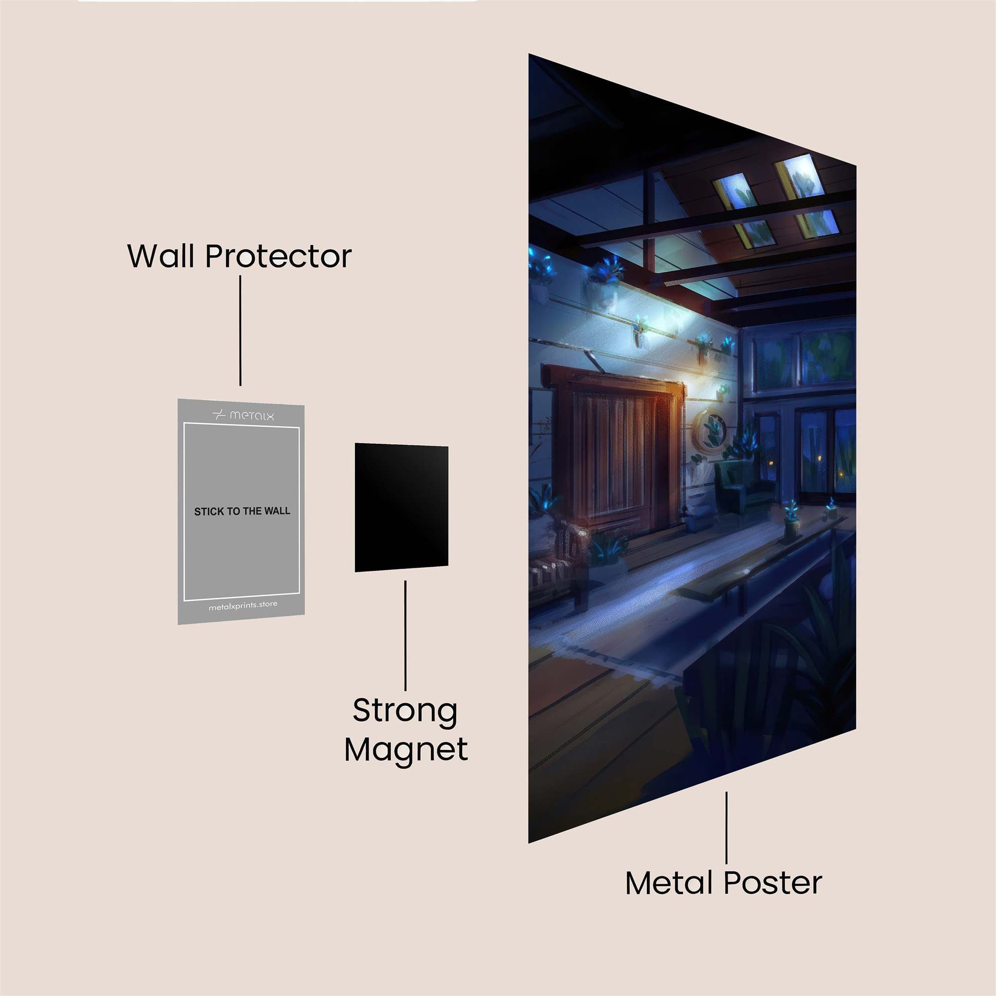 Moonlit Retreat Safe Wall Magnetic / M