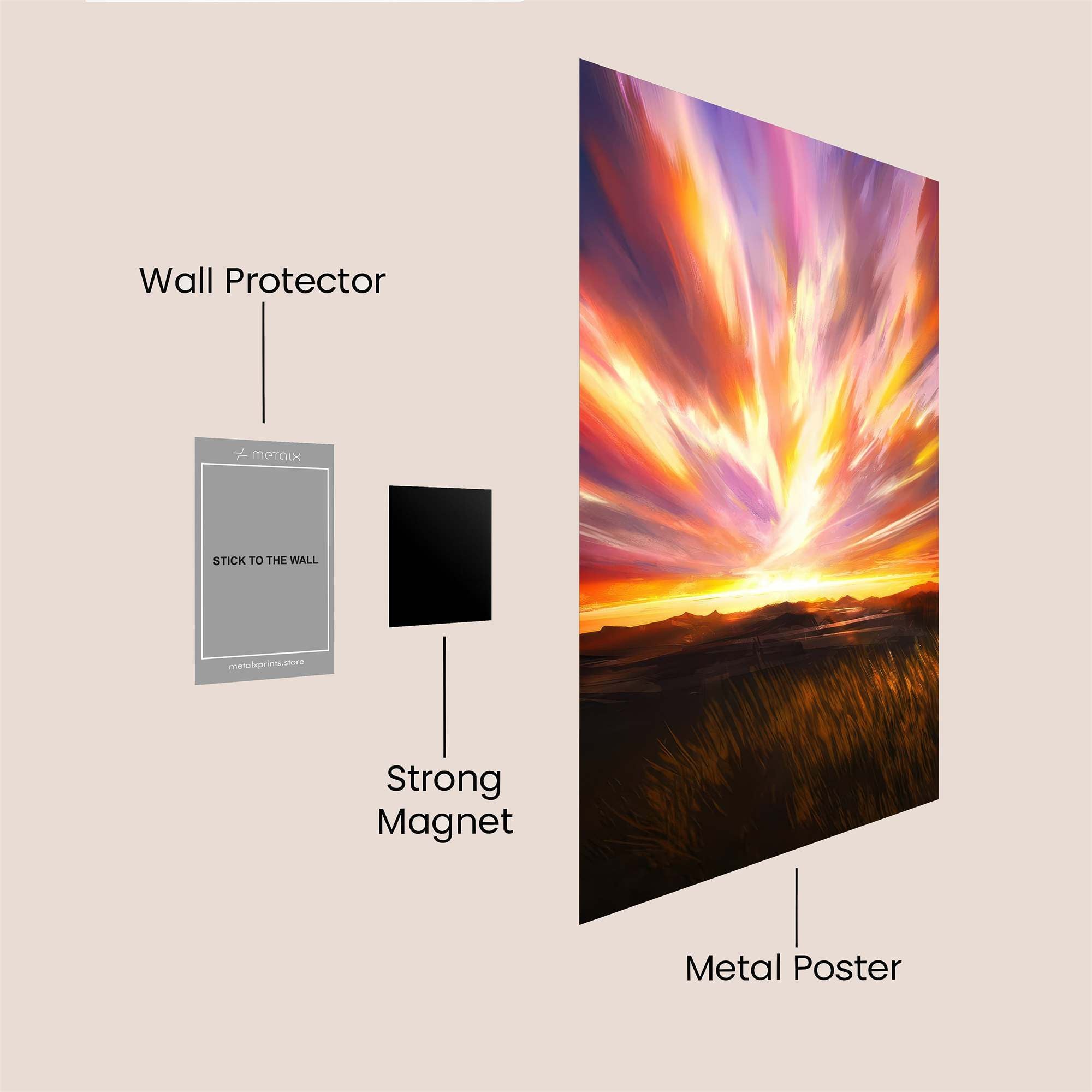 Sunrise Euphoria Safe Wall Magnetic / M