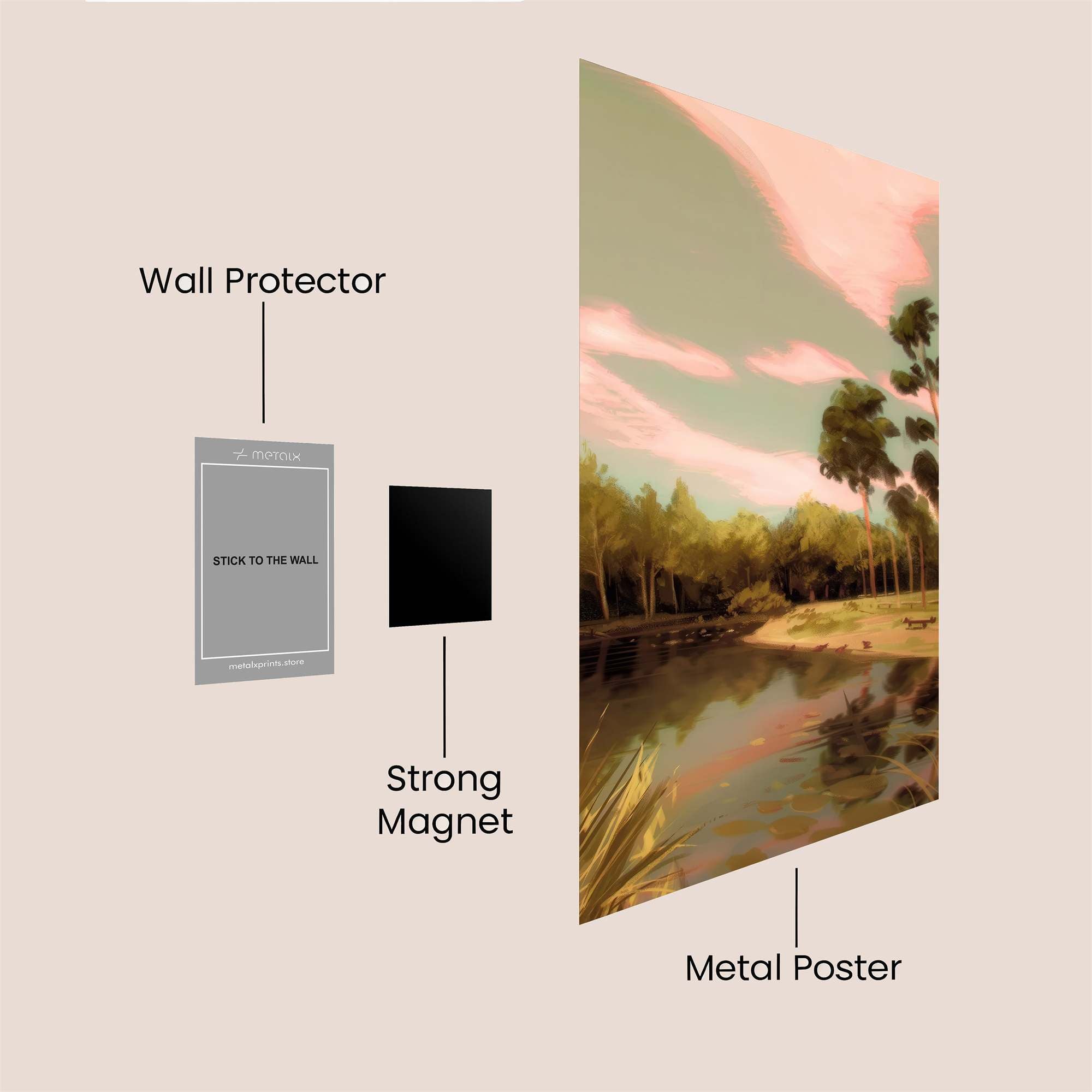 Sunset Serenity Safe Wall Magnetic / M