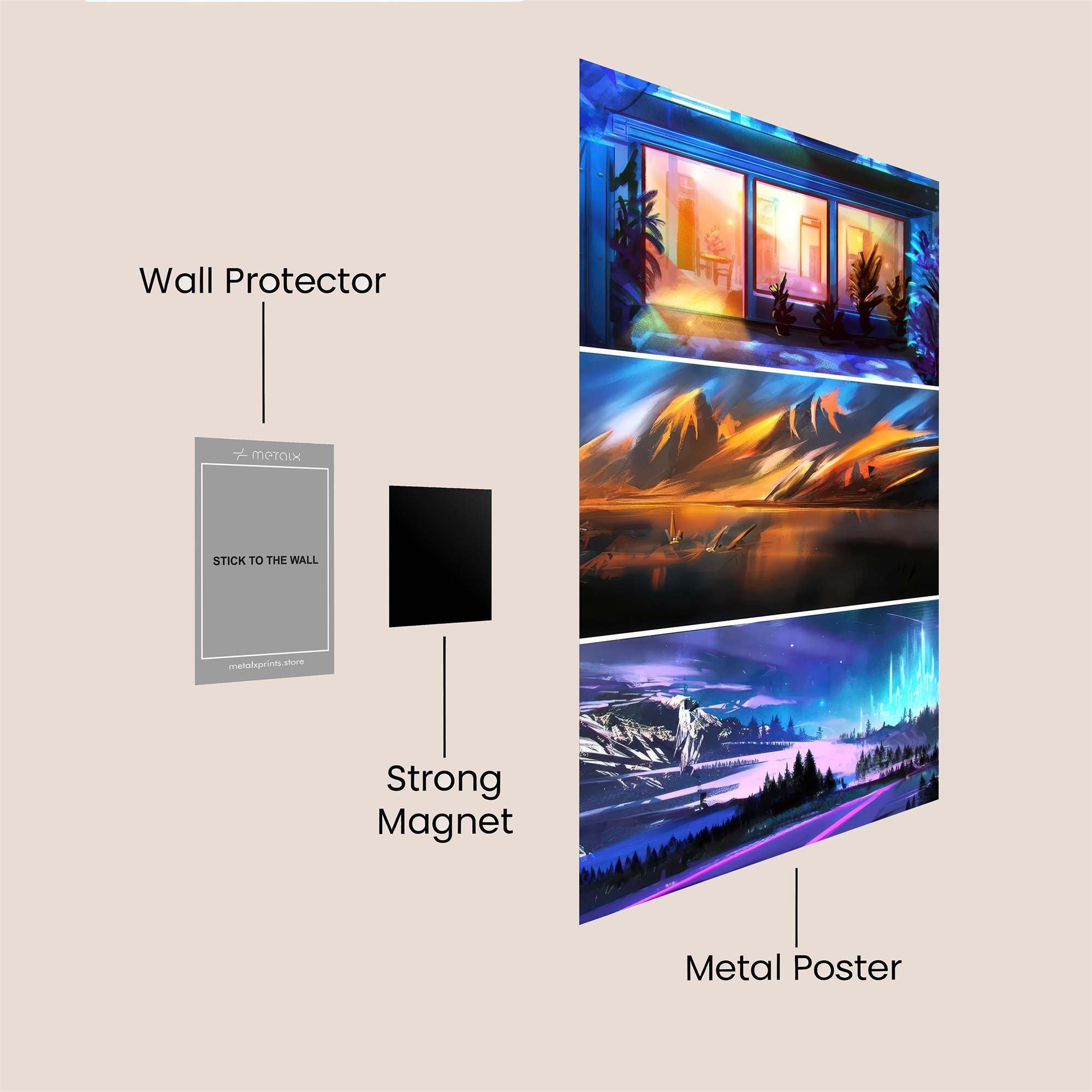 Aurora Dreamscape Safe Wall Magnetic / M
