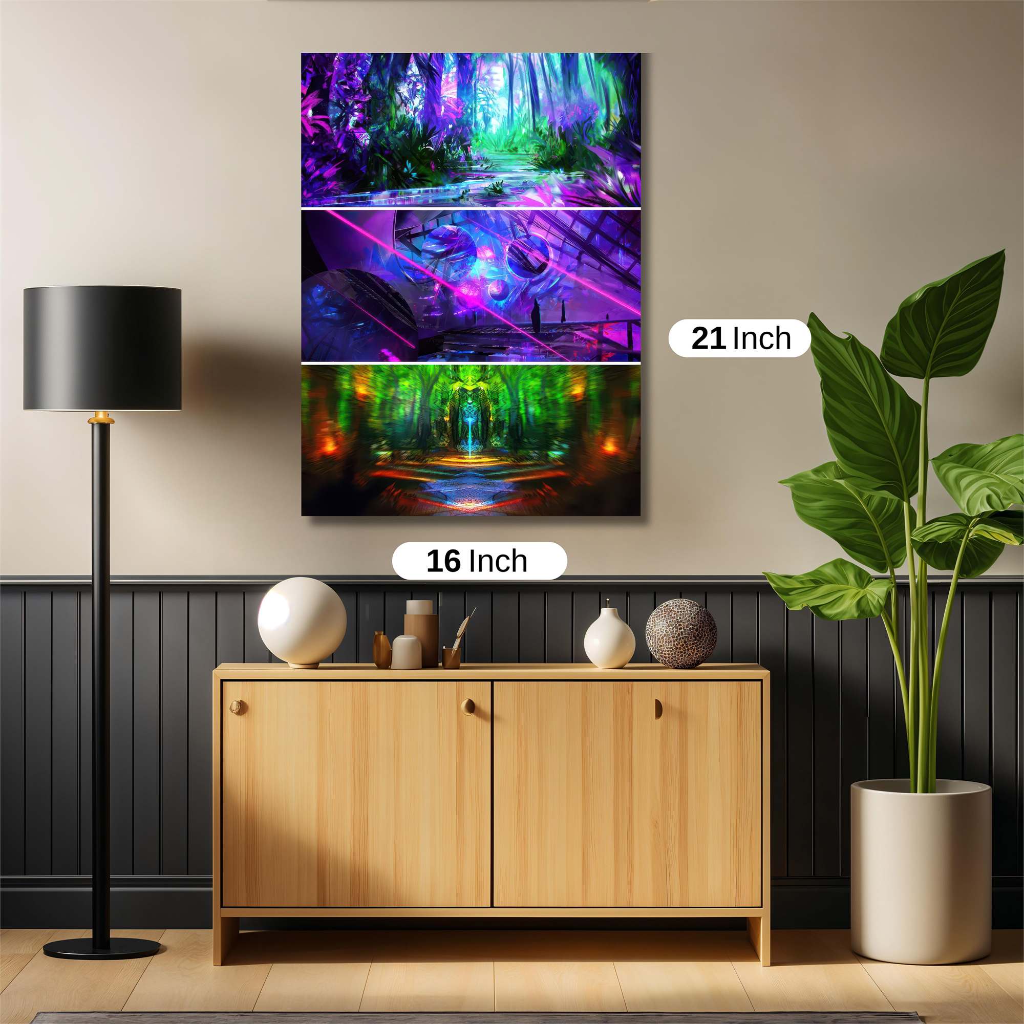 Neon Dreamscape Safe Wall Magnetic / M