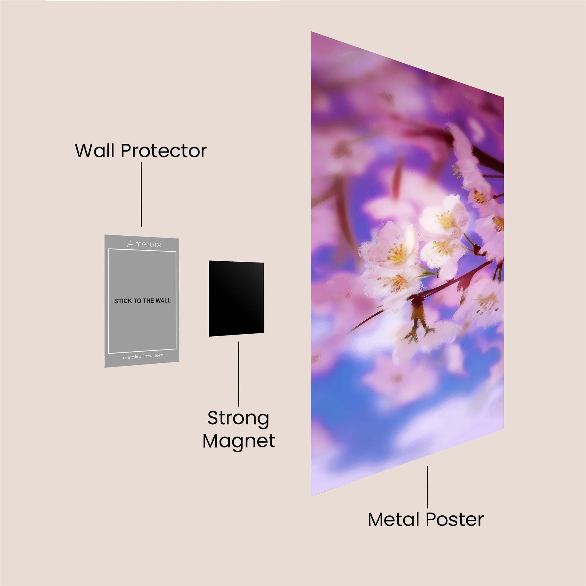 Cherry Serenity Safe Wall Magnetic / M