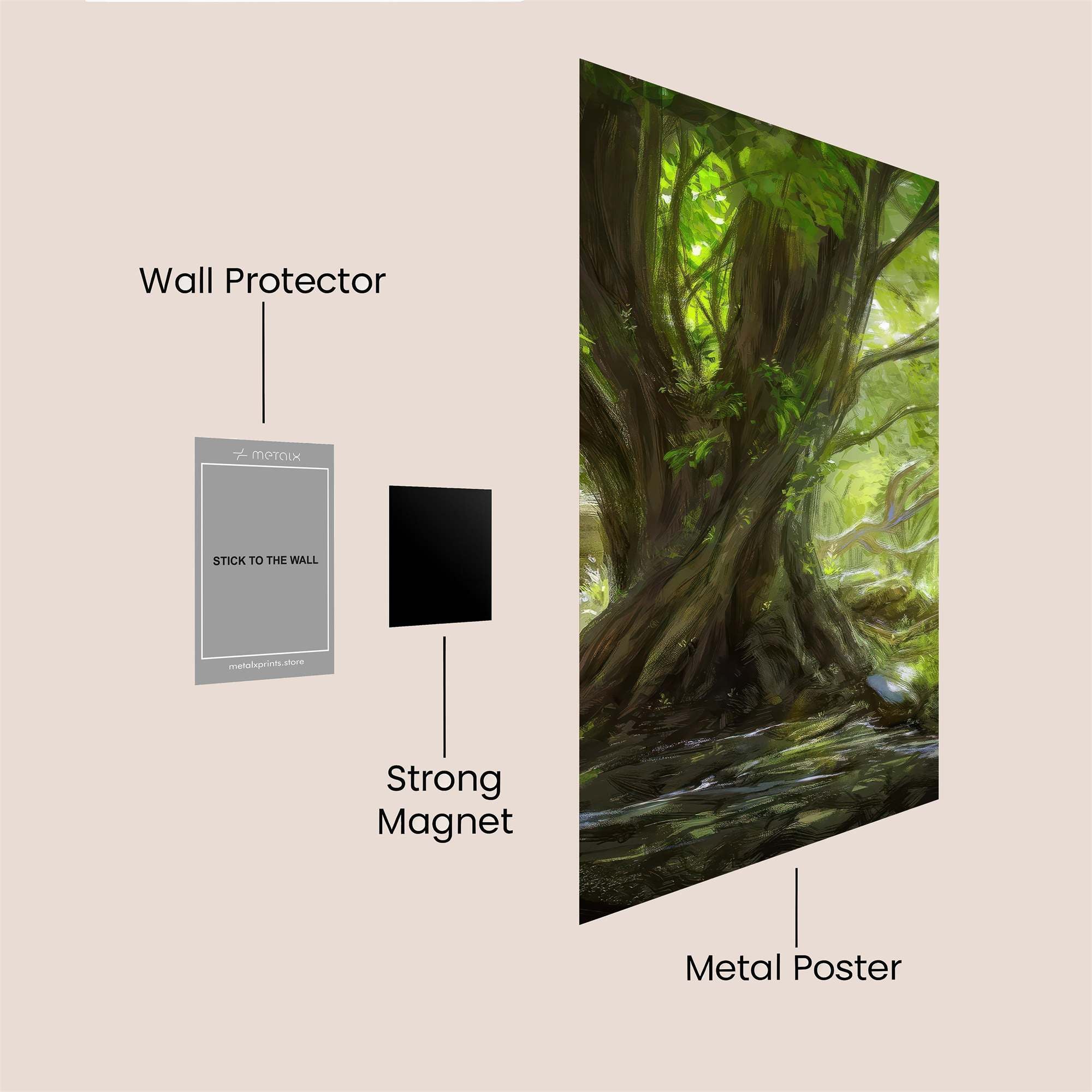 Ancient Serenity Safe Wall Magnetic / M