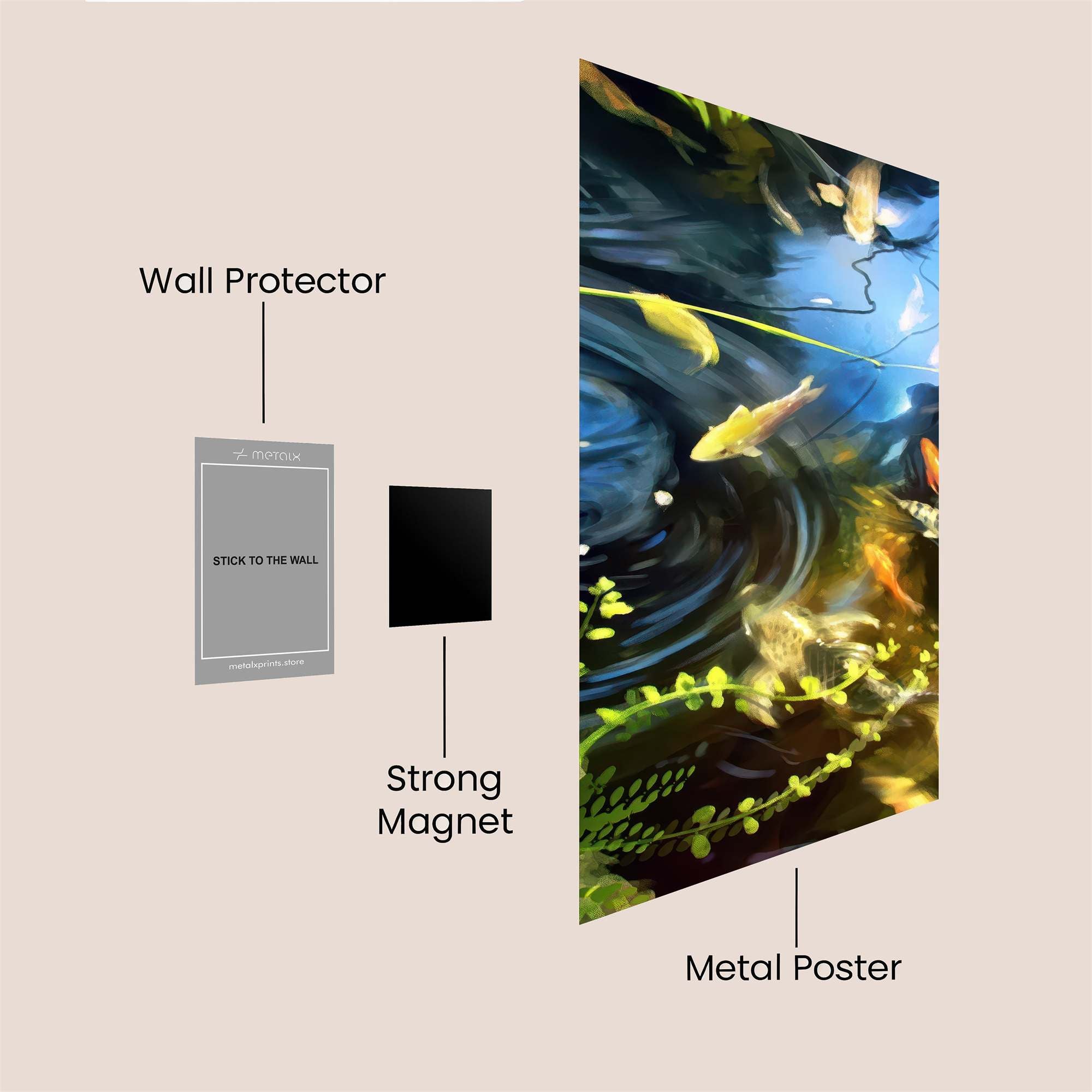 Koi Whirl Safe Wall Magnetic / M