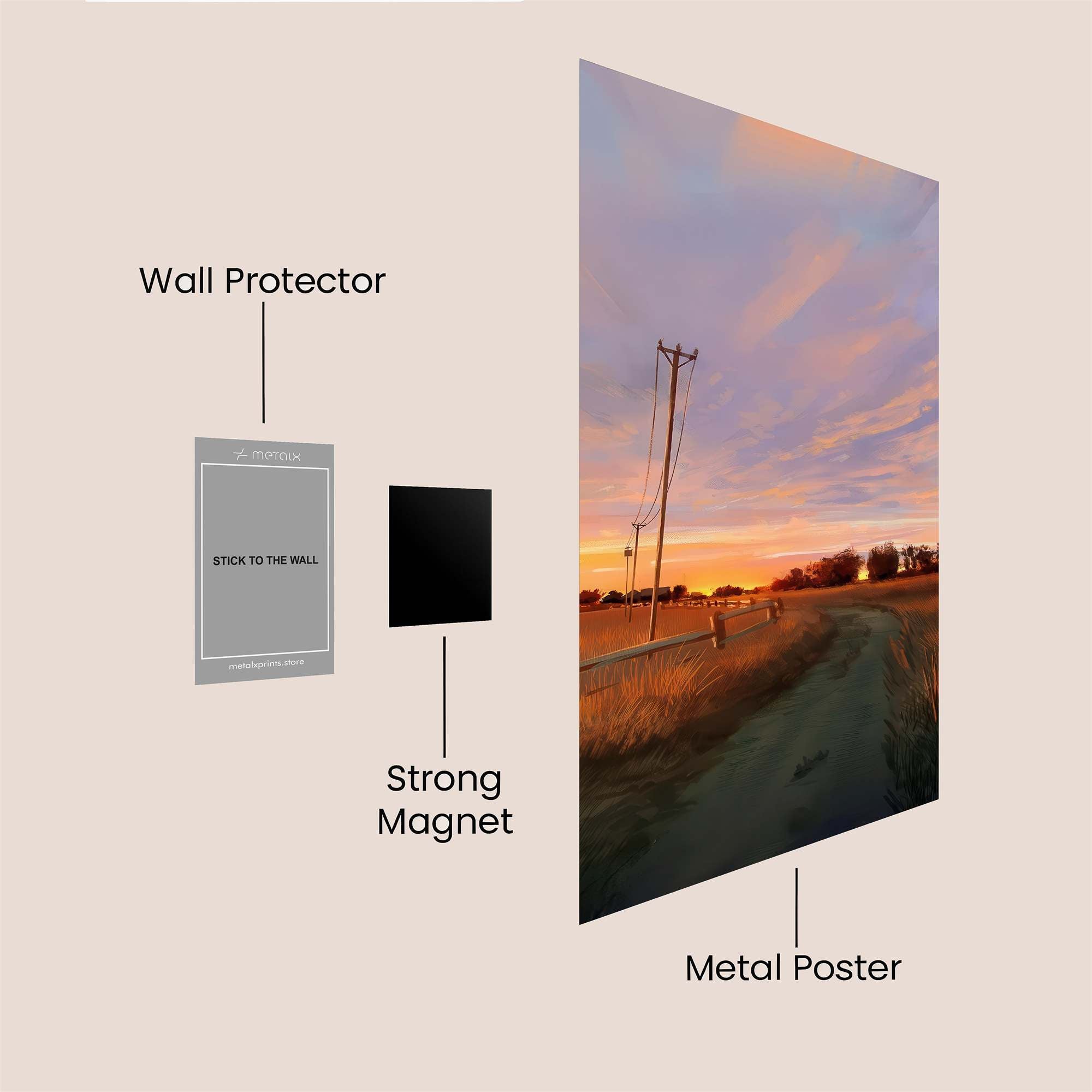 Sunset Serenity Safe Wall Magnetic / M