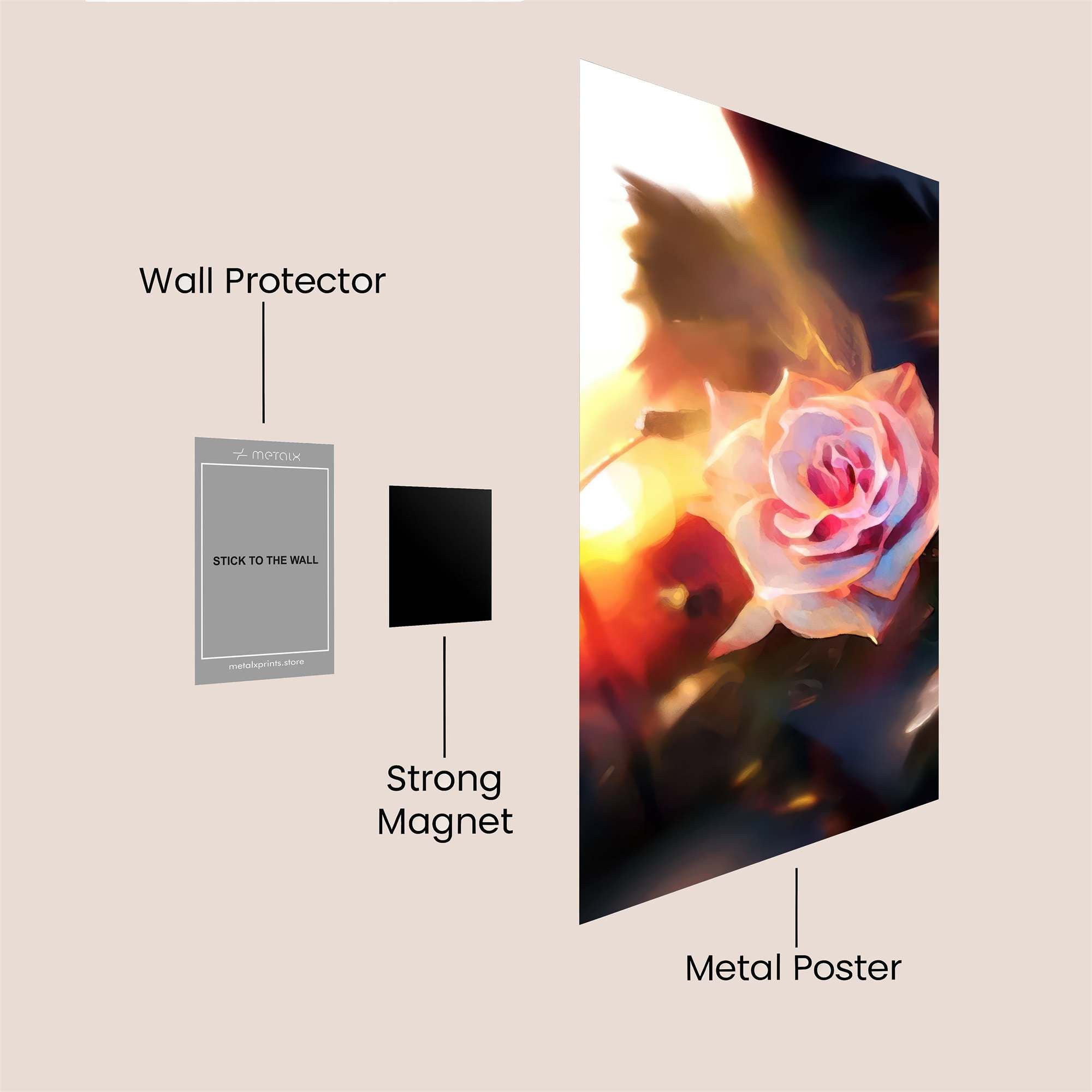 Rose Radiance Safe Wall Magnetic / M
