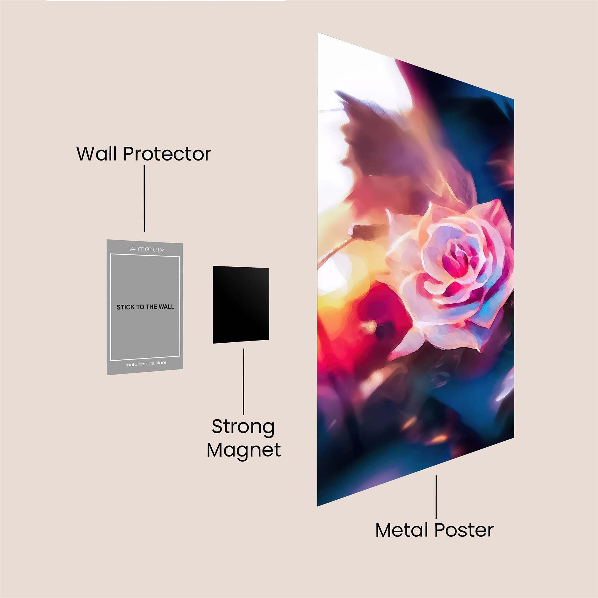 Rose Radiance Safe Wall Magnetic / M