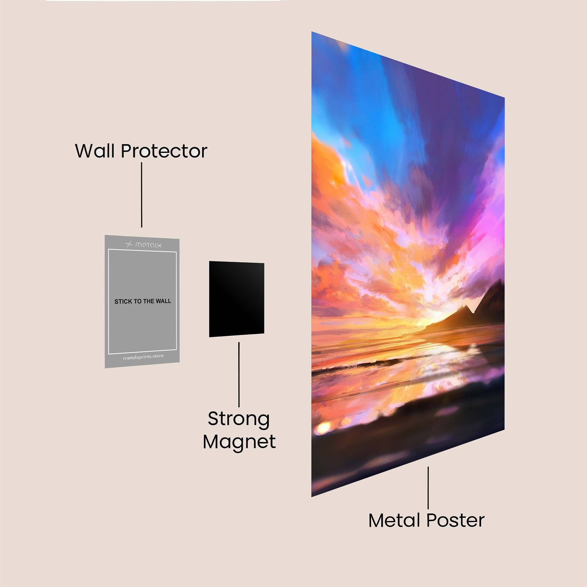 Sunset Serenity Safe Wall Magnetic / M