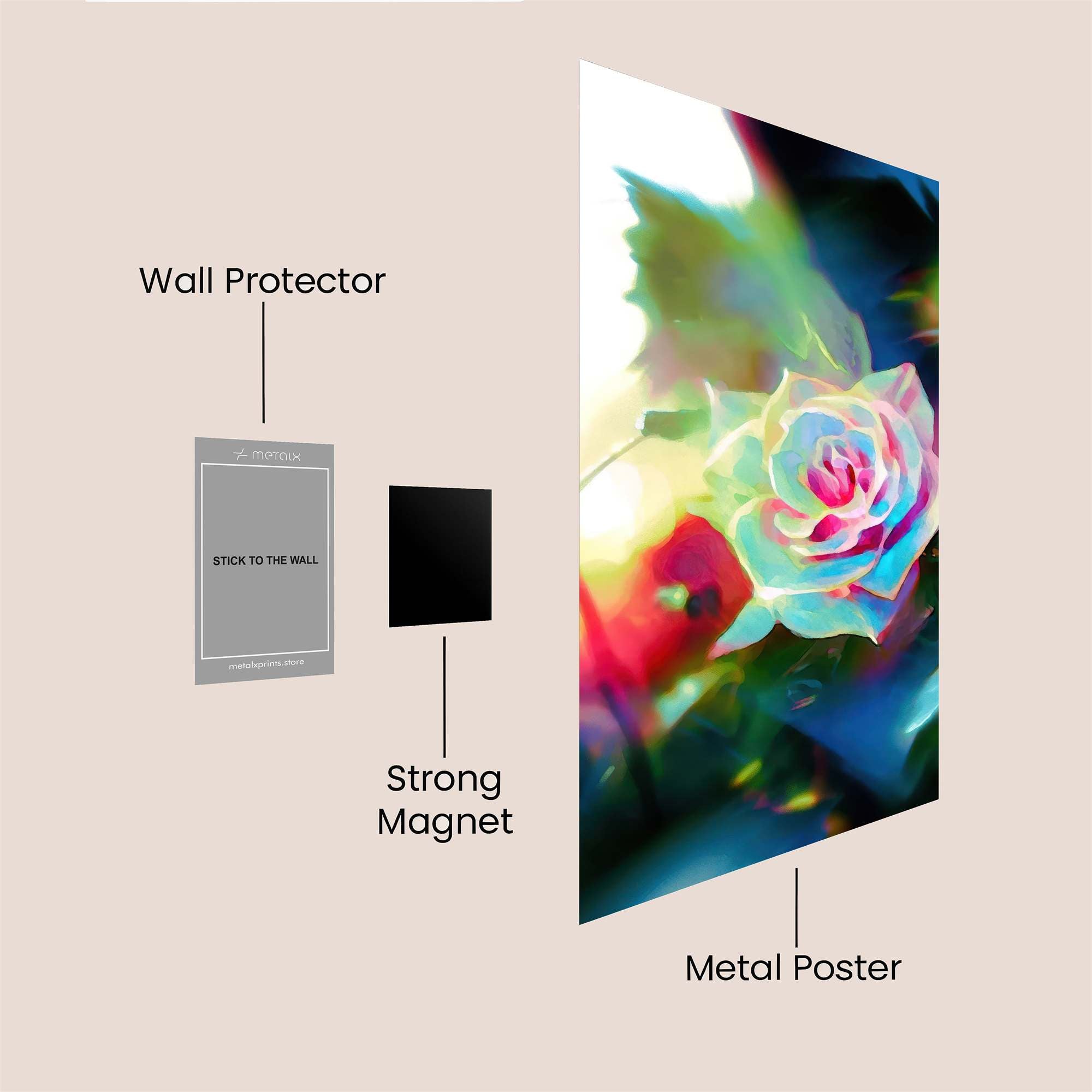 Rose Radiance Safe Wall Magnetic / M