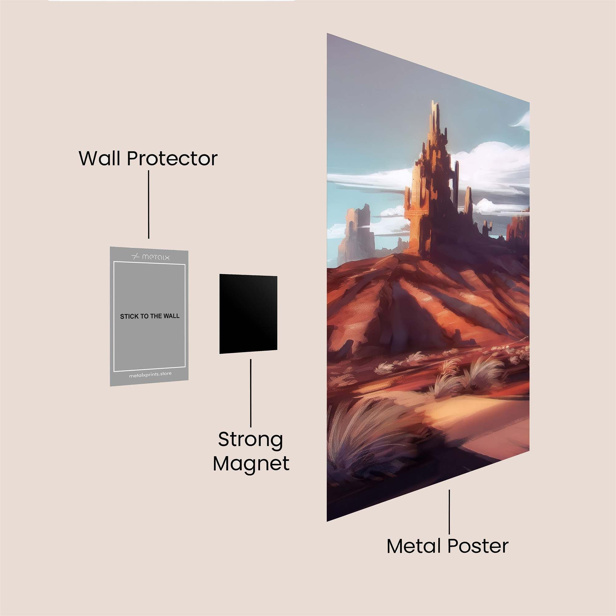 Monument Serenity Safe Wall Magnetic / M