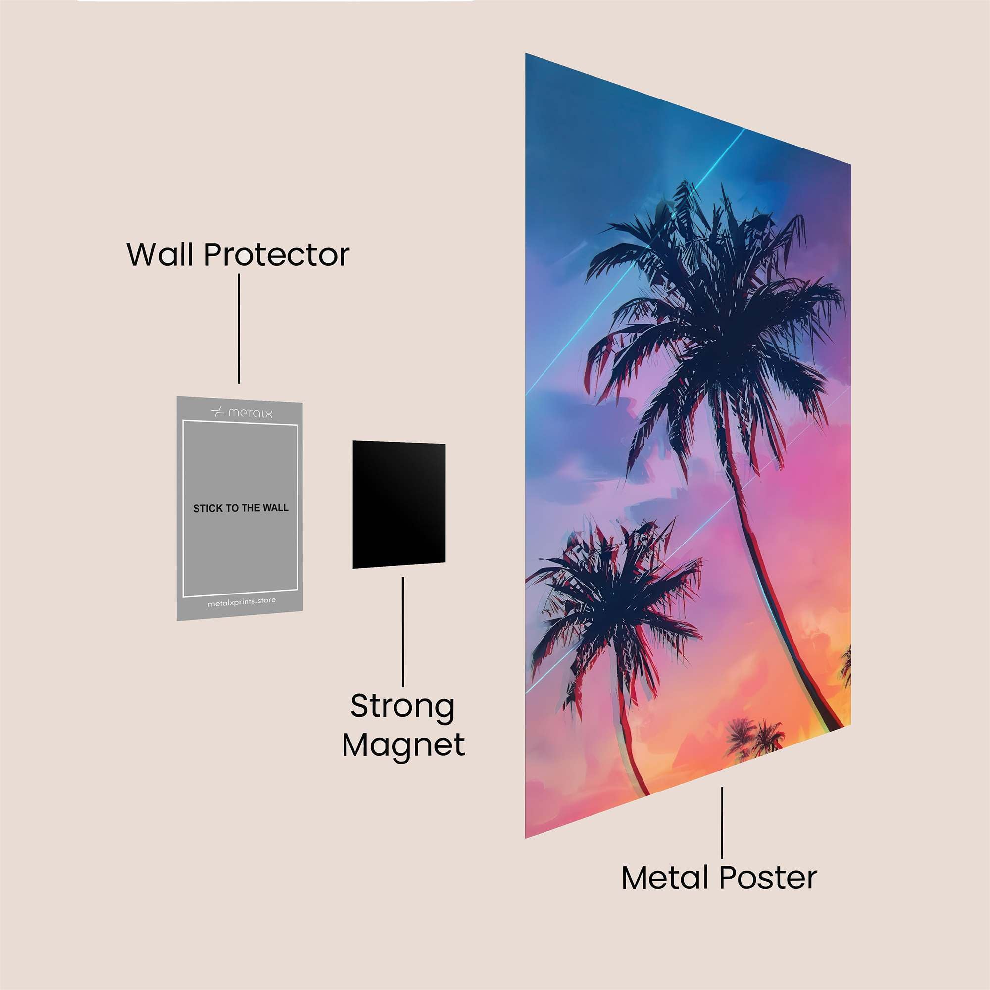 Palm Serenity Safe Wall Magnetic / M