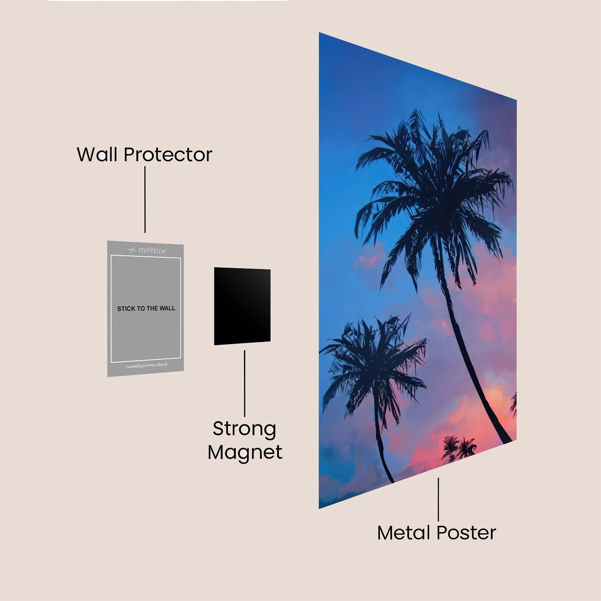 Palm Serenity Safe Wall Magnetic / M