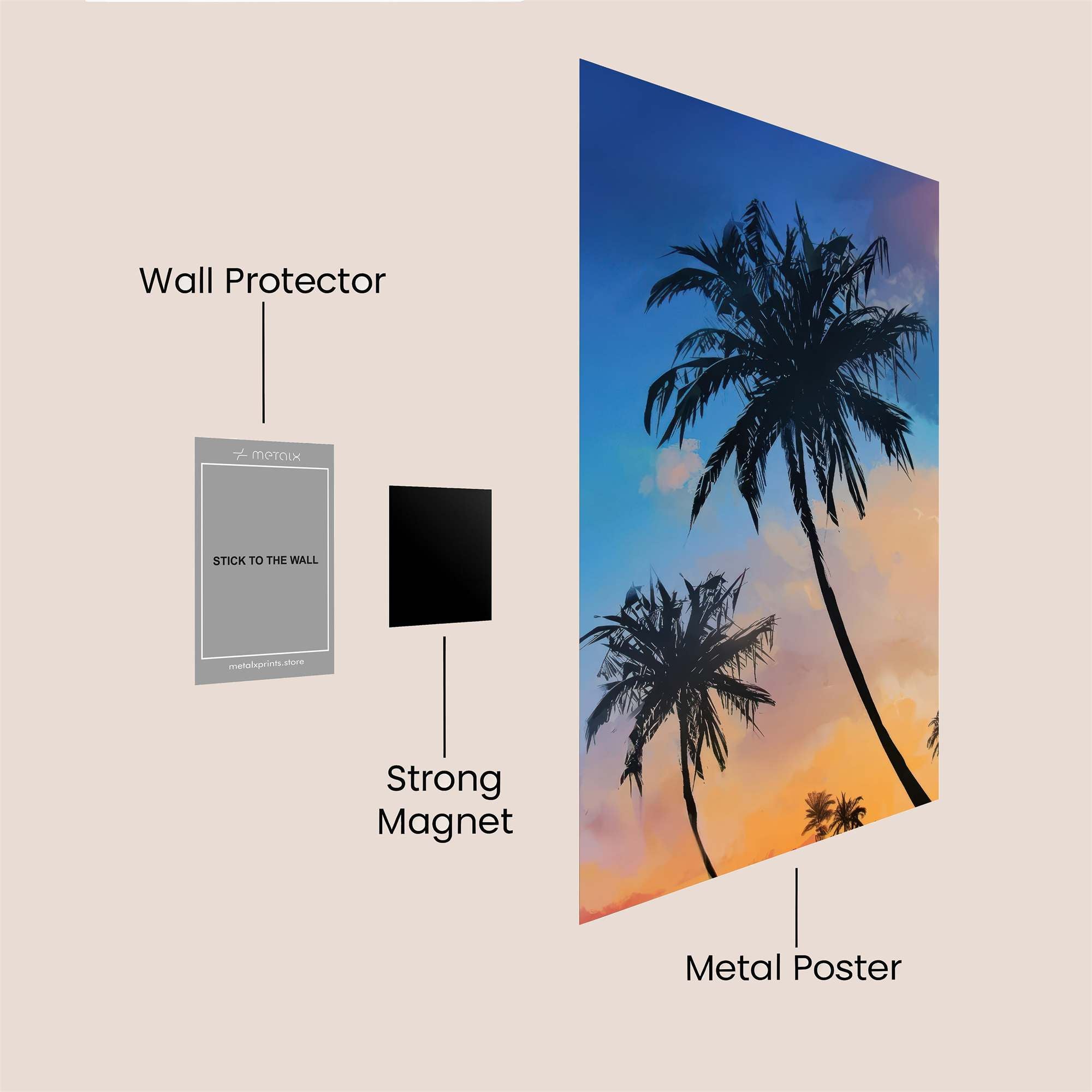Sunset Serenity Safe Wall Magnetic / M