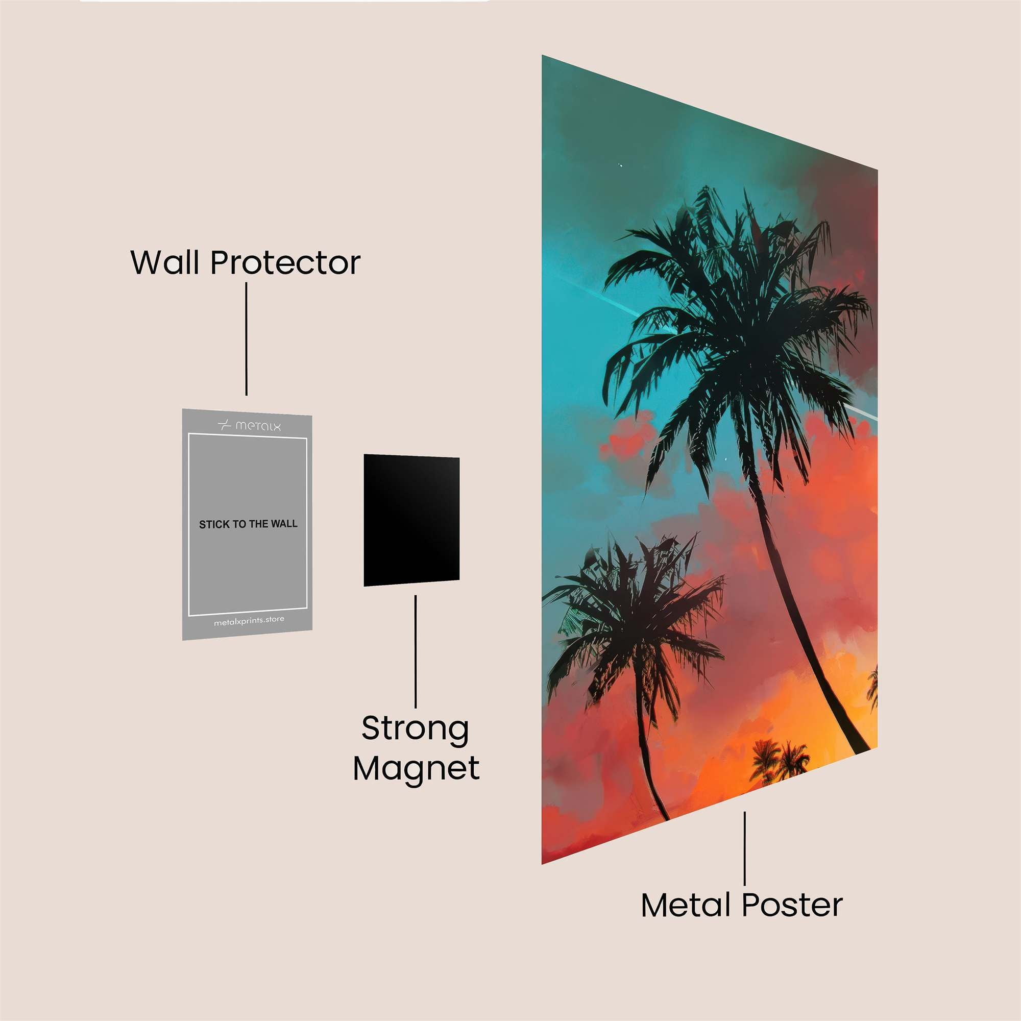 Palm Serenity Safe Wall Magnetic / M
