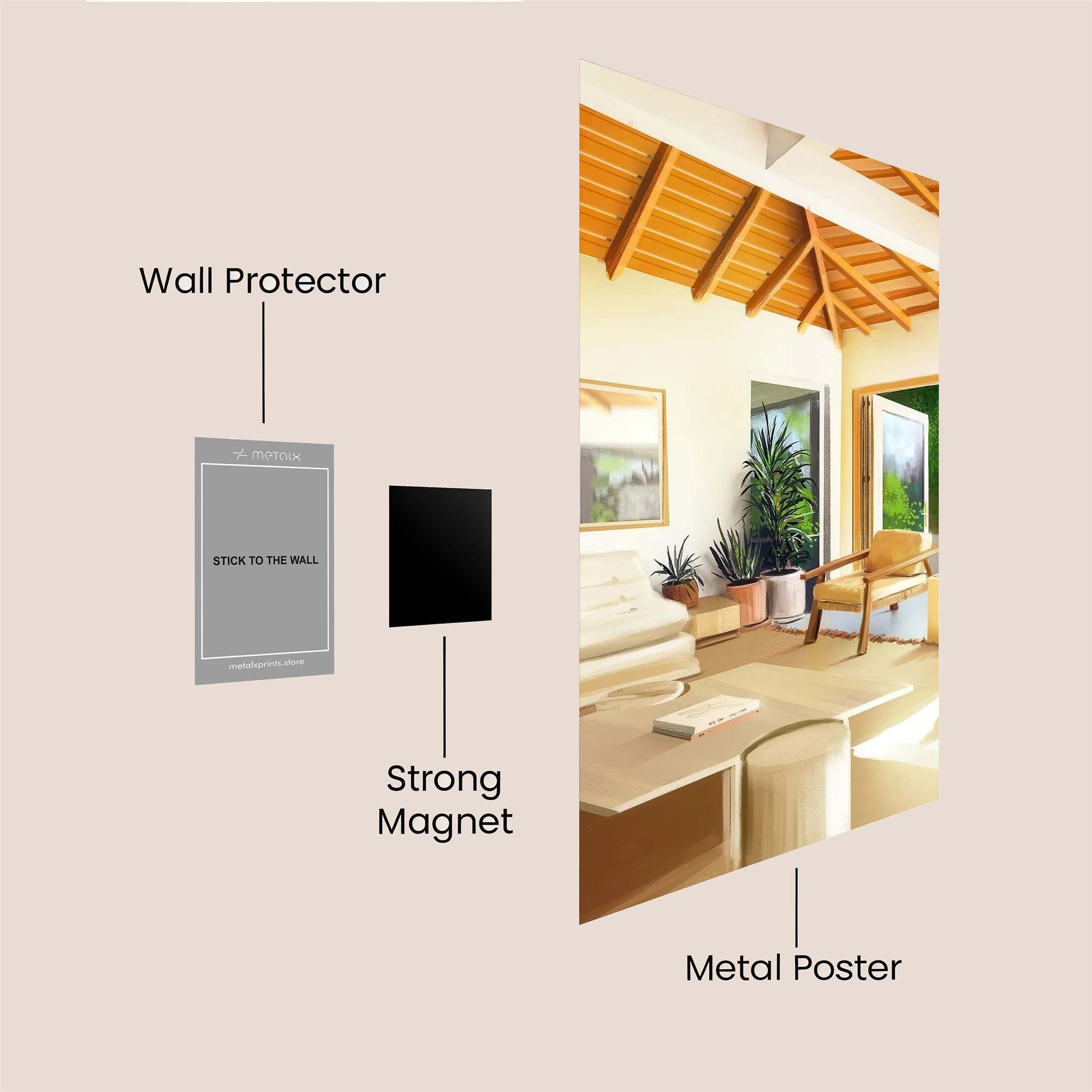 Sunlit Serenity Safe Wall Magnetic / M