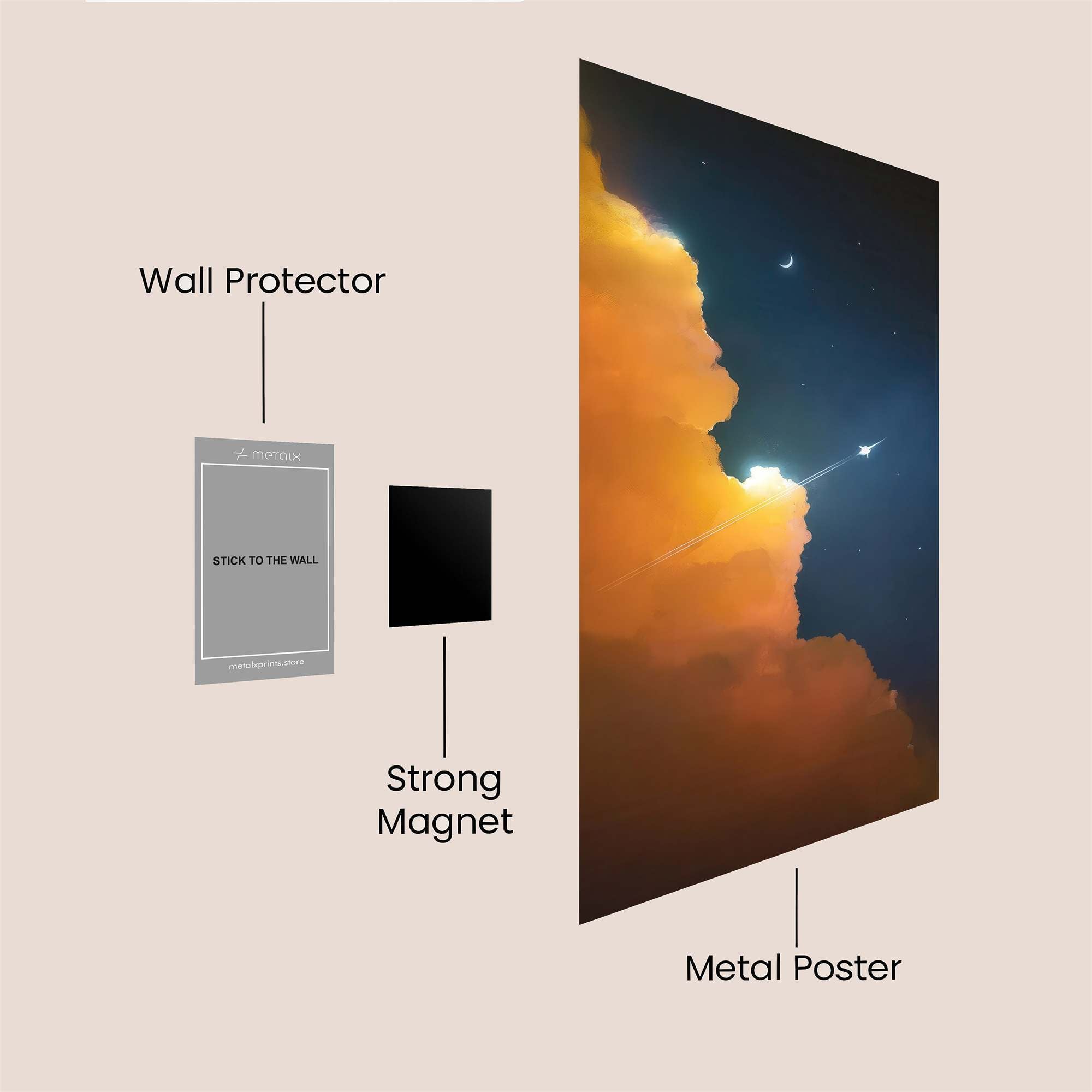 Rocket Ascent Safe Wall Magnetic / M