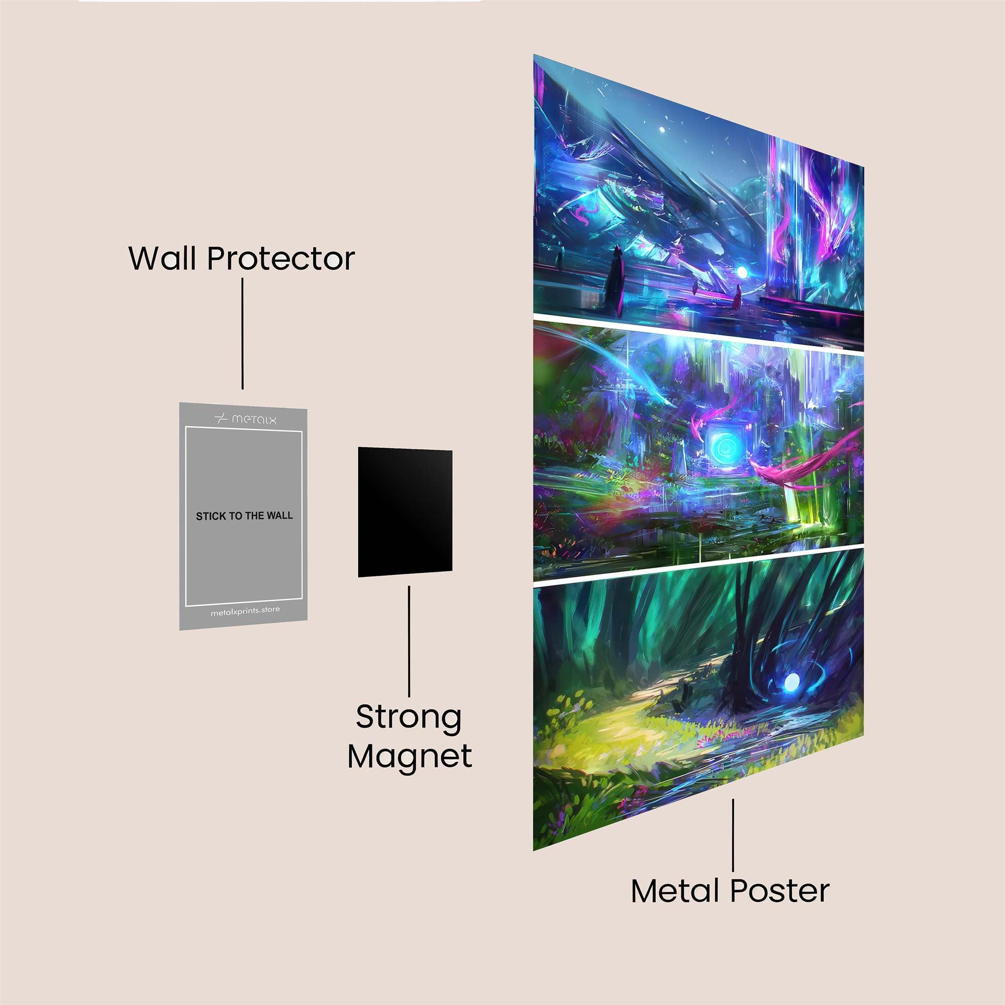 Aurora Dreamscape Safe Wall Magnetic / M