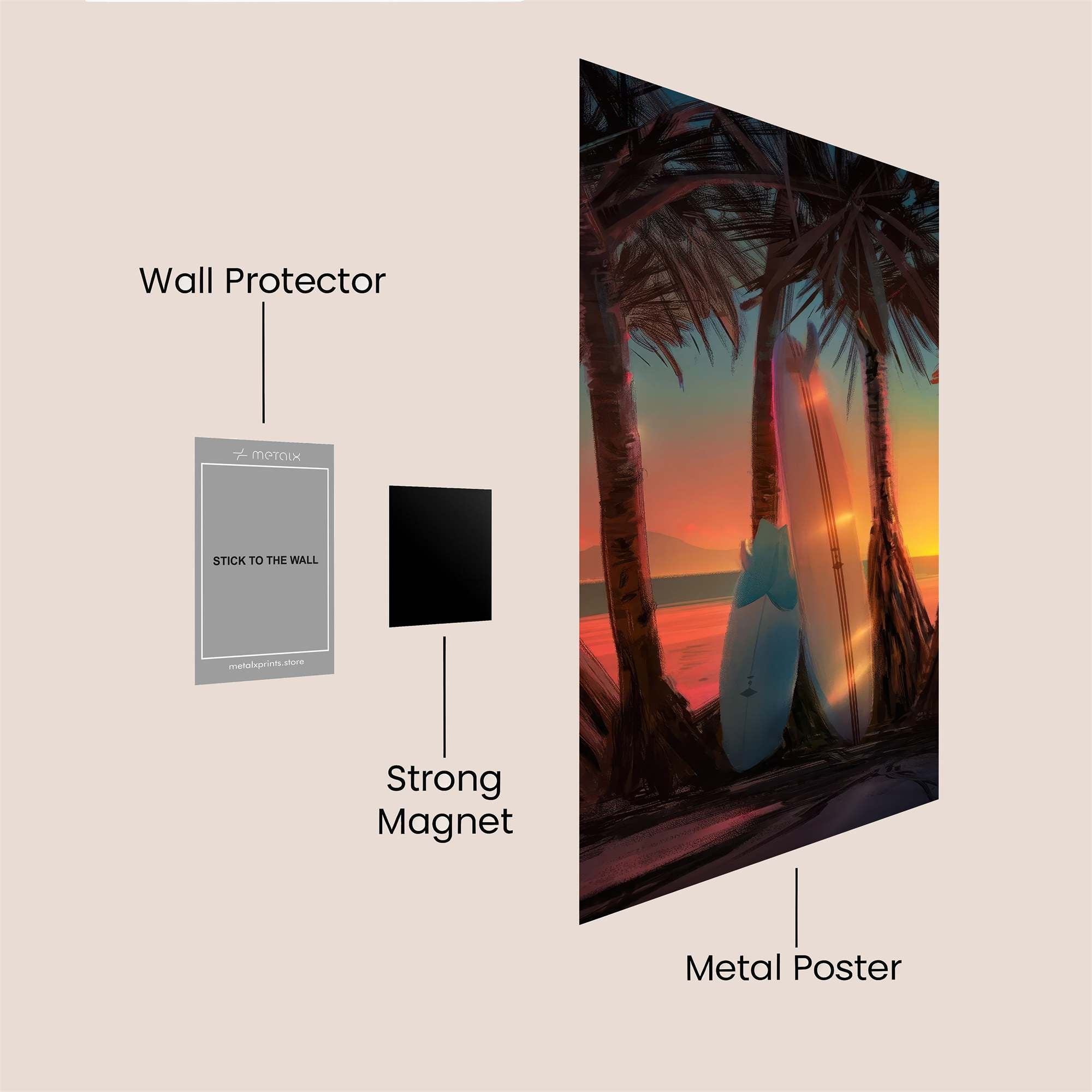 Sunset Serenity Safe Wall Magnetic / M