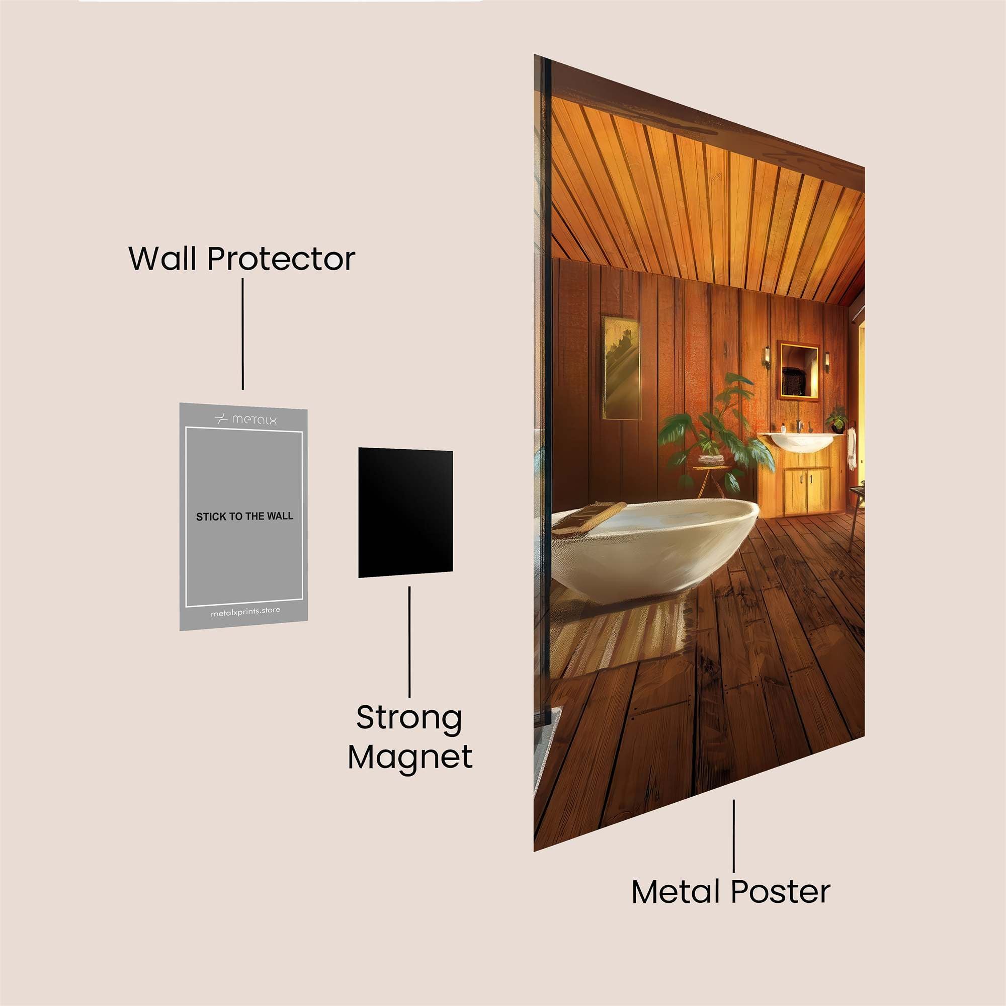 Wooden Serenity Safe Wall Magnetic / M