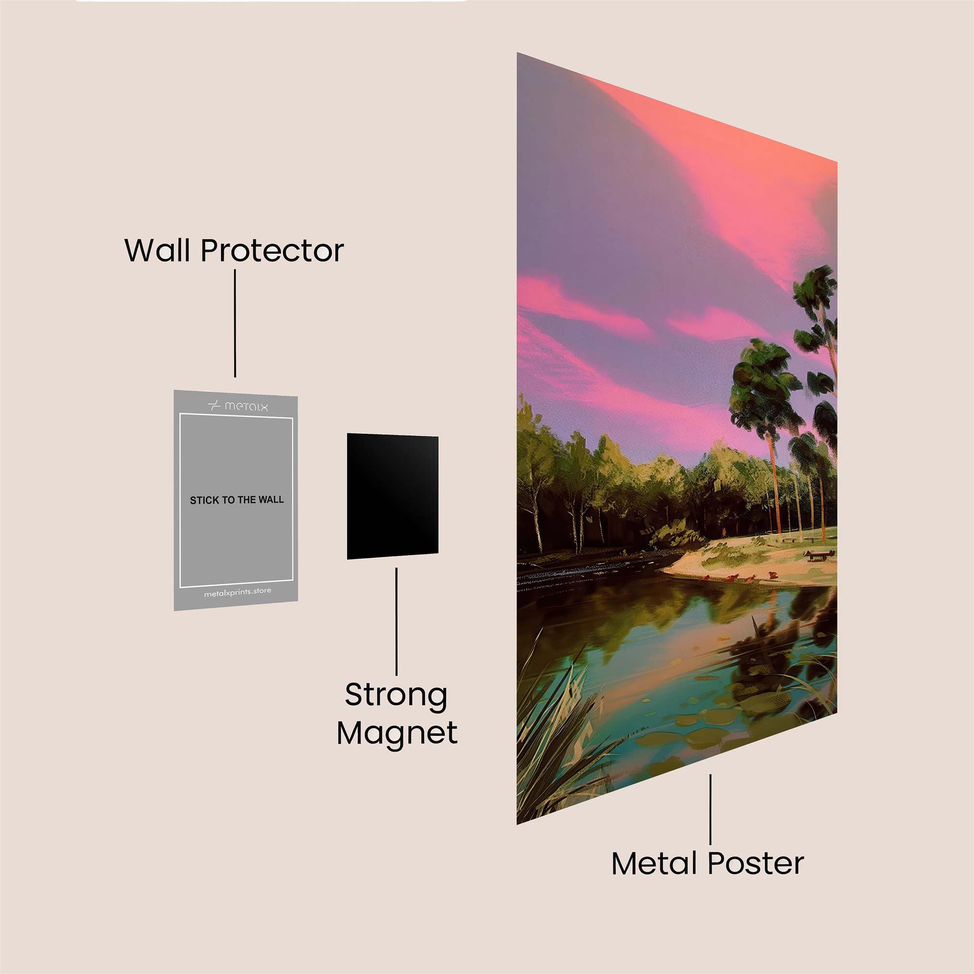 Sunset Serenity Safe Wall Magnetic / M
