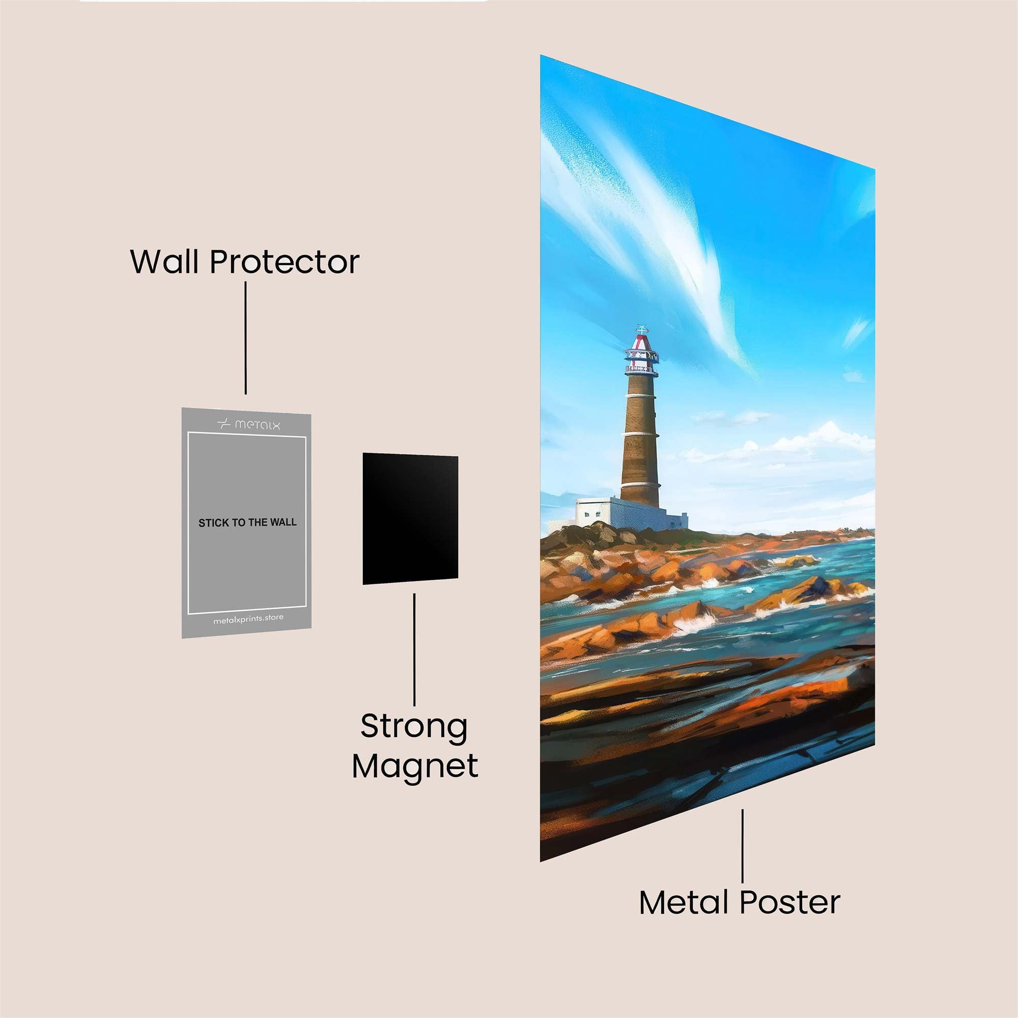 Lighthouse Serenity Safe Wall Magnetic / M