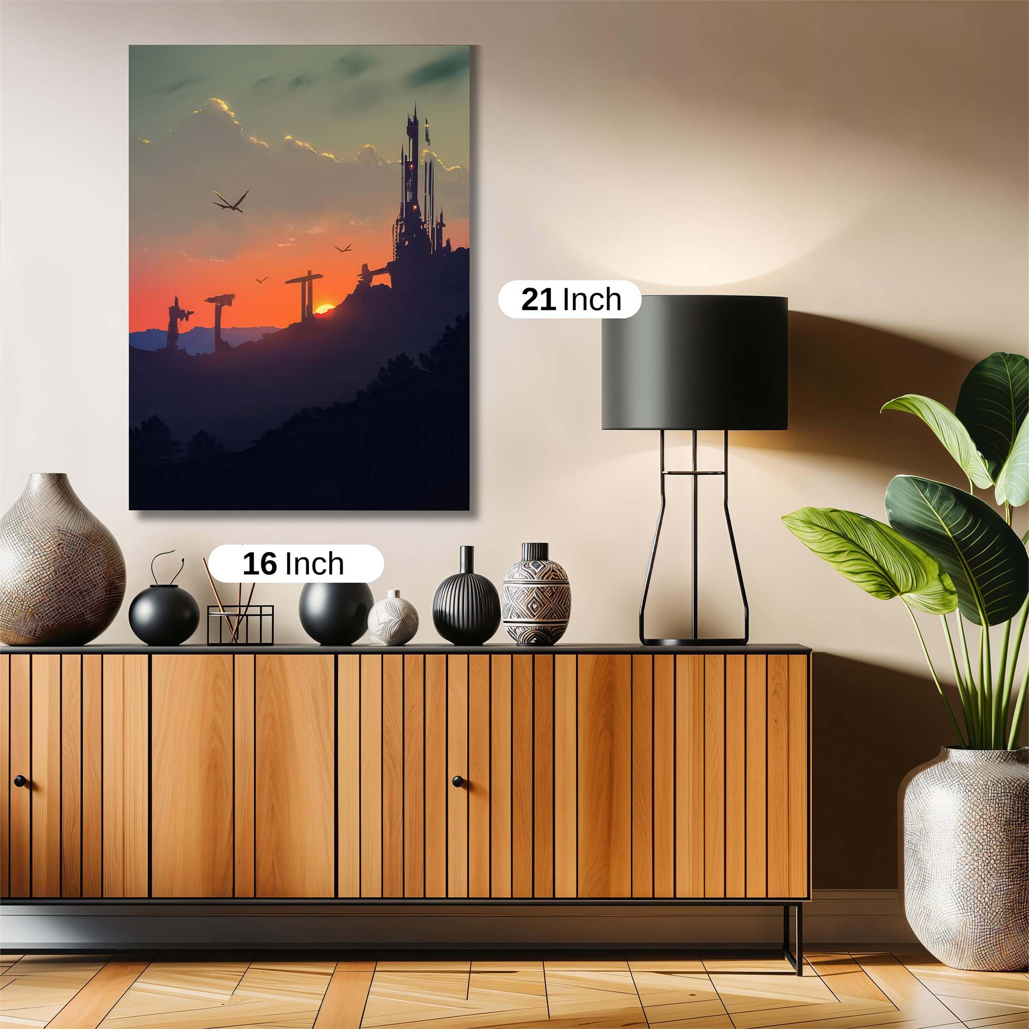 Castle Silhouette Safe Wall Magnetic / M