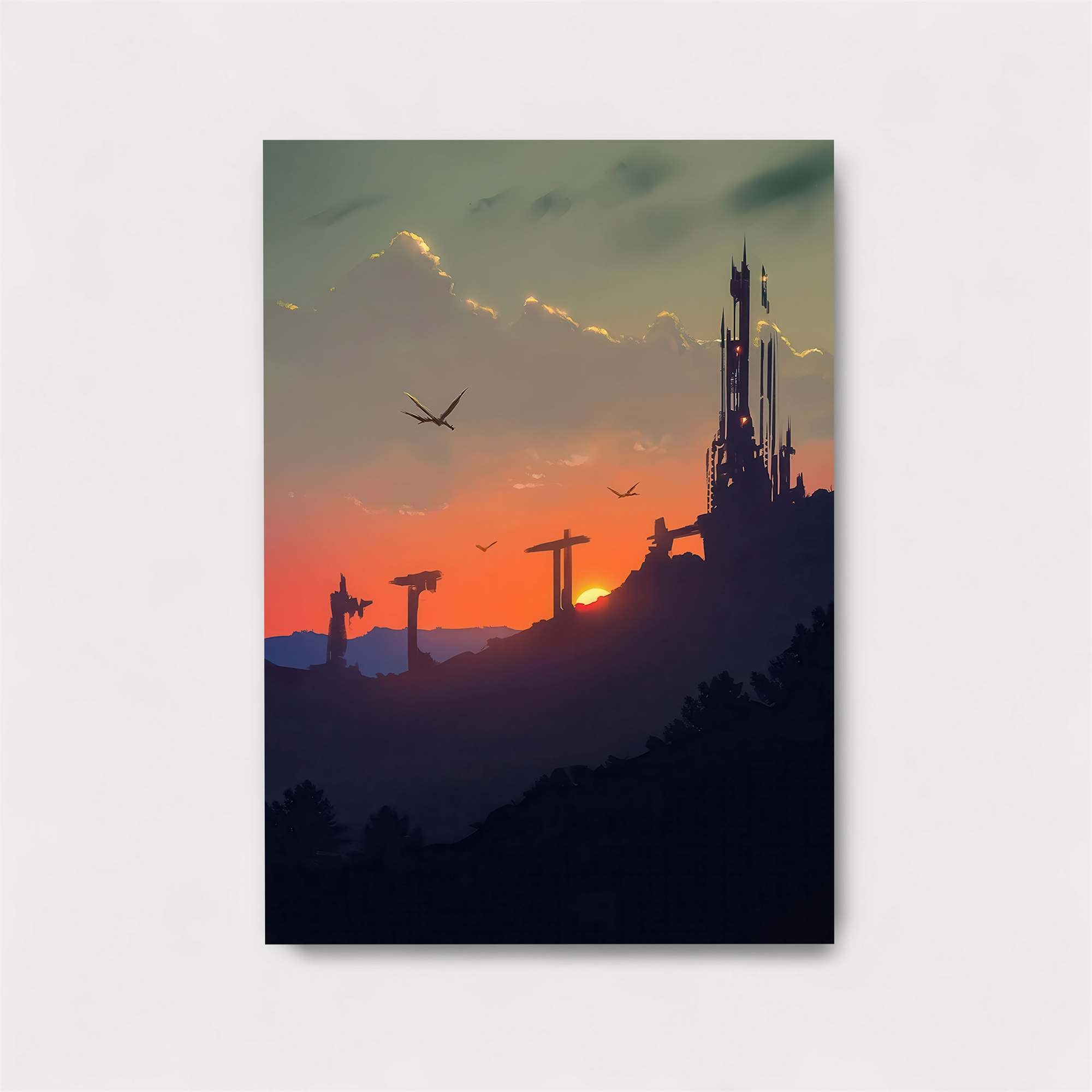 Castle Silhouette Safe Wall Magnetic / M