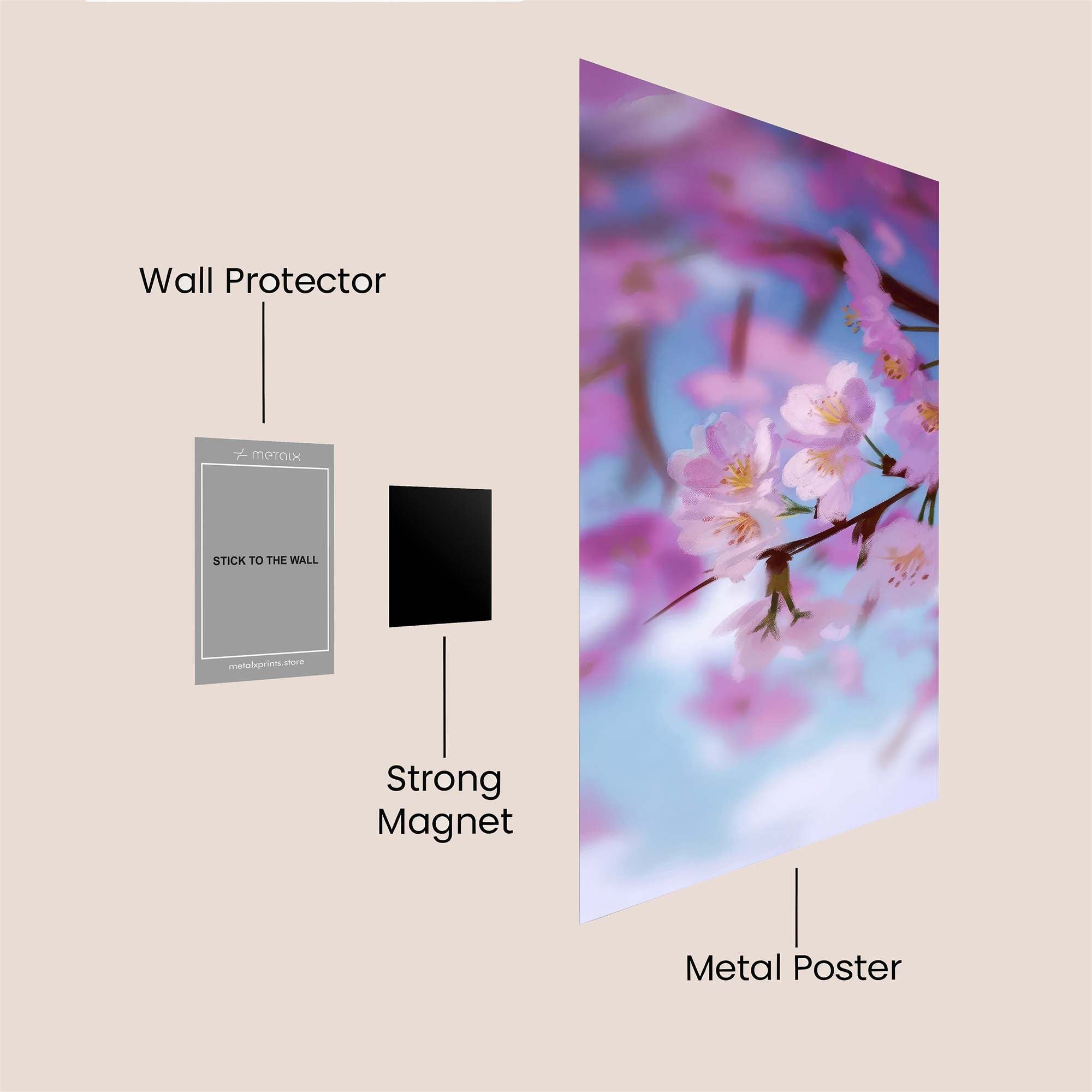 Cherry Serenity Safe Wall Magnetic / M