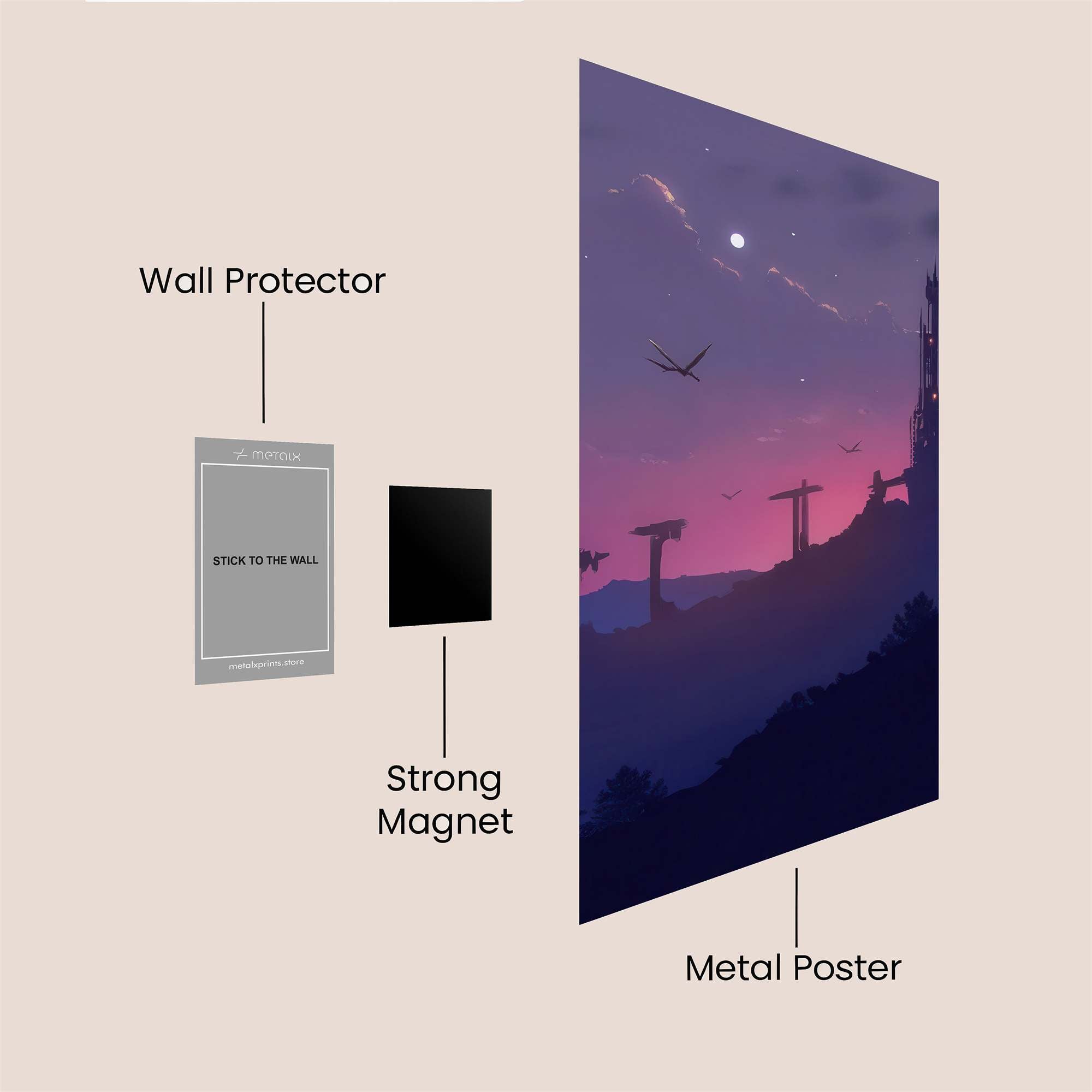 Castle Twilight Safe Wall Magnetic / M