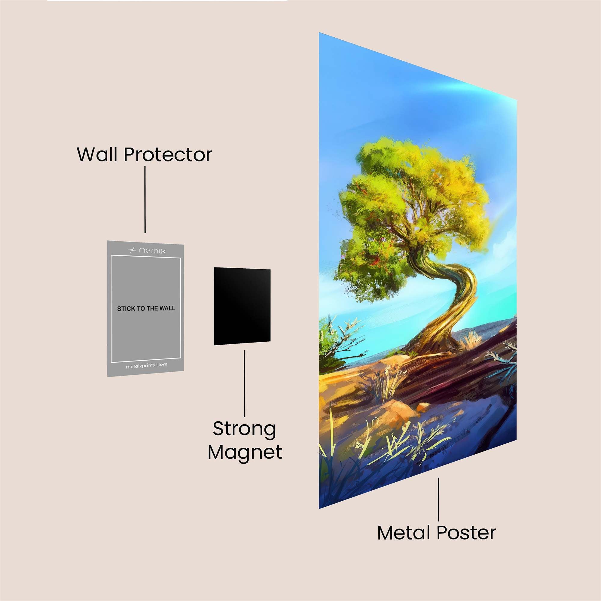 Whimsical Tree Safe Wall Magnetic / M