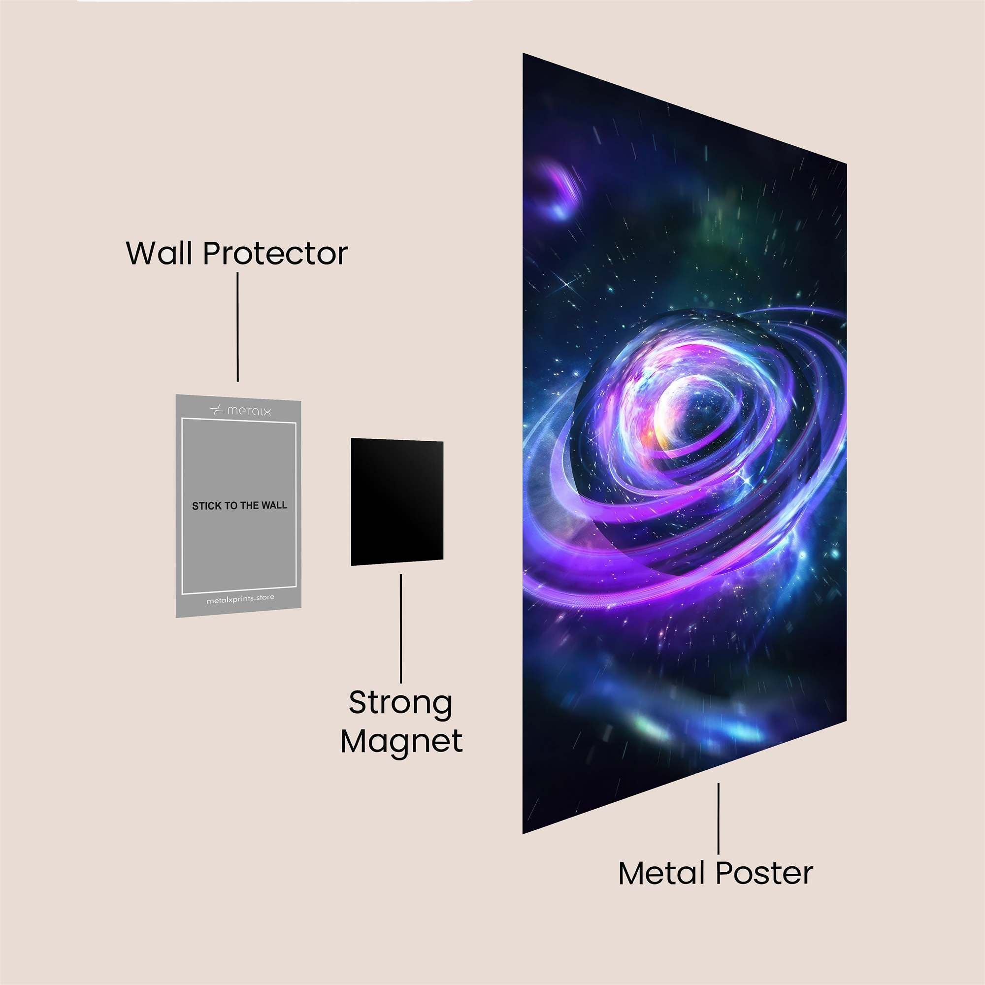 Cosmic Whirl Safe Wall Magnetic / M