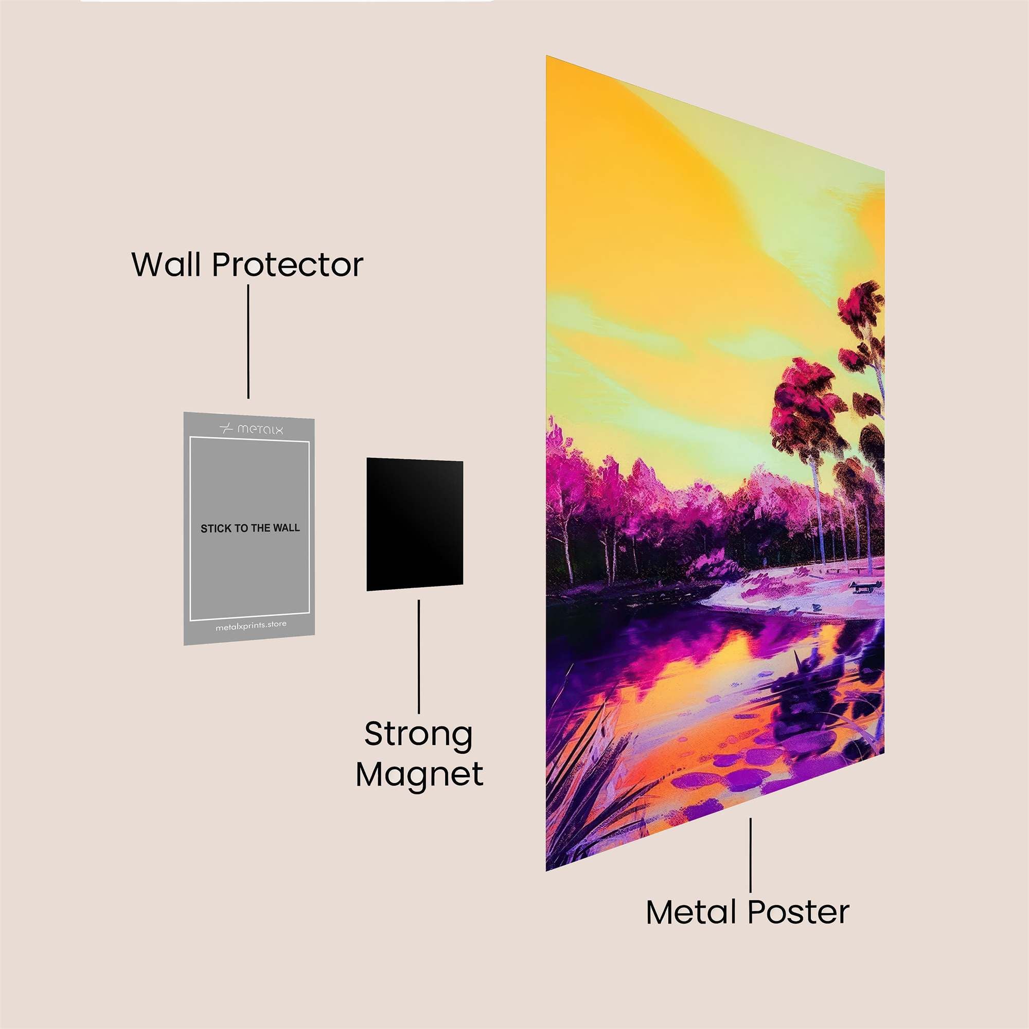 Sunset Serenity Safe Wall Magnetic / M