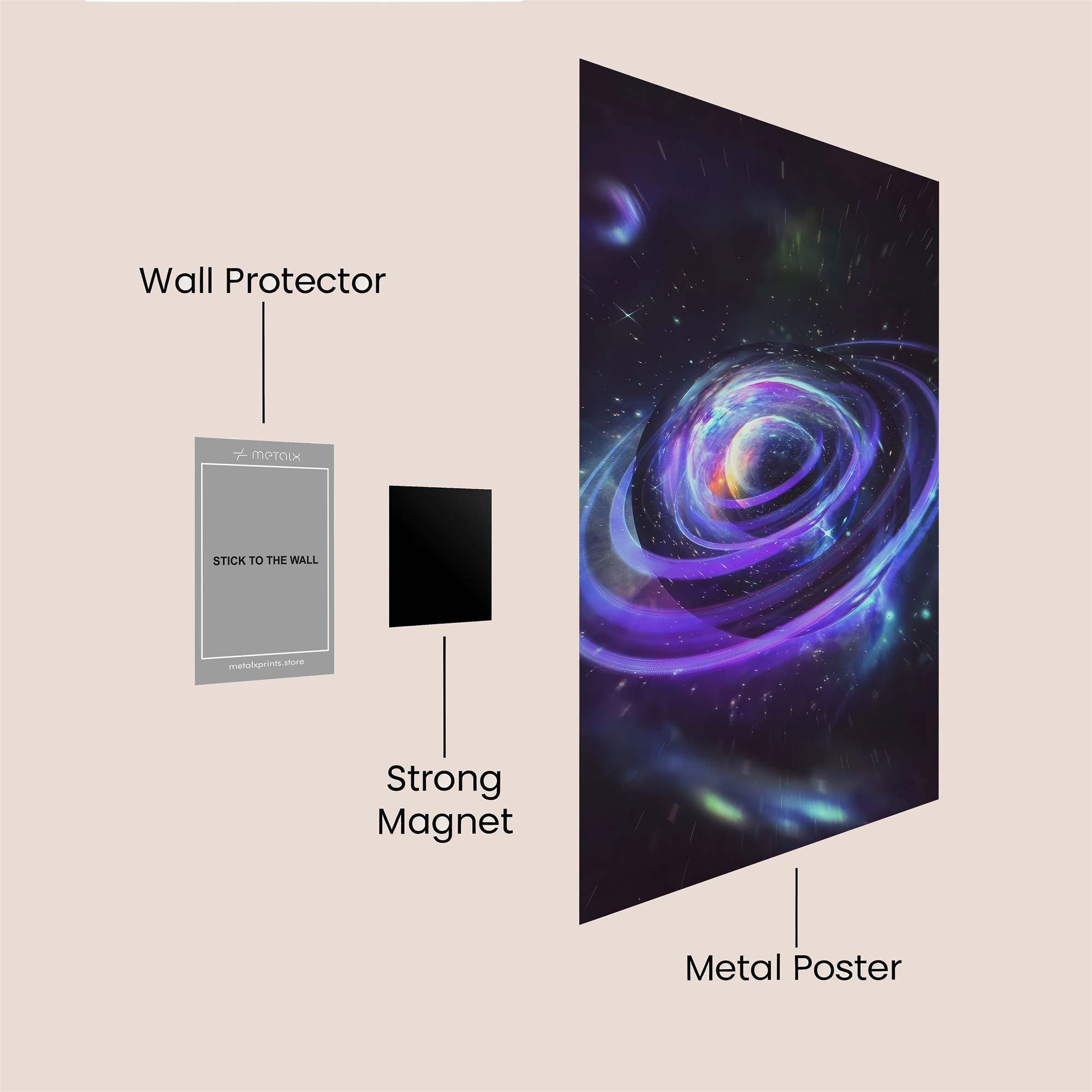 Cosmic Whirl Safe Wall Magnetic / M