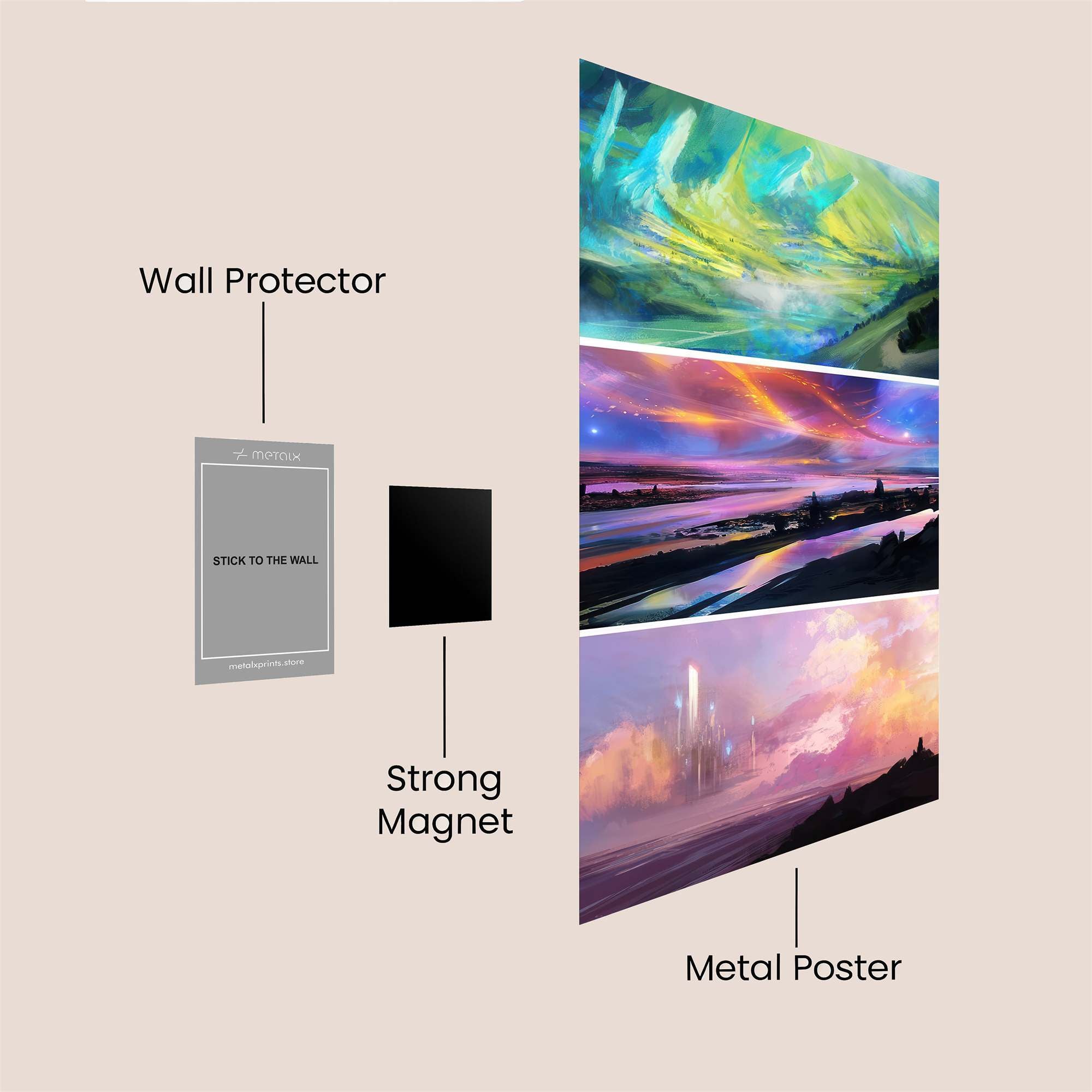 Aurora Dreamscape Safe Wall Magnetic / M