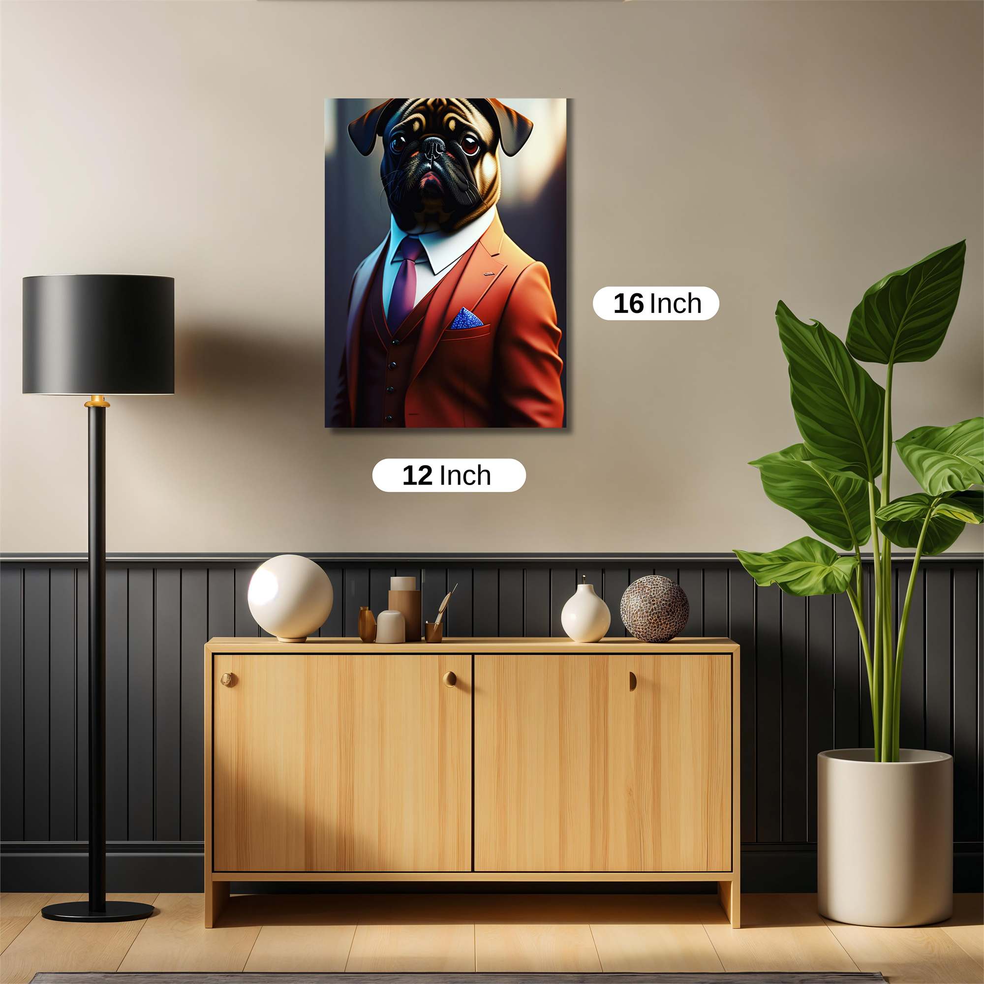 Pug Elegance Safe Wall Magnetic / M