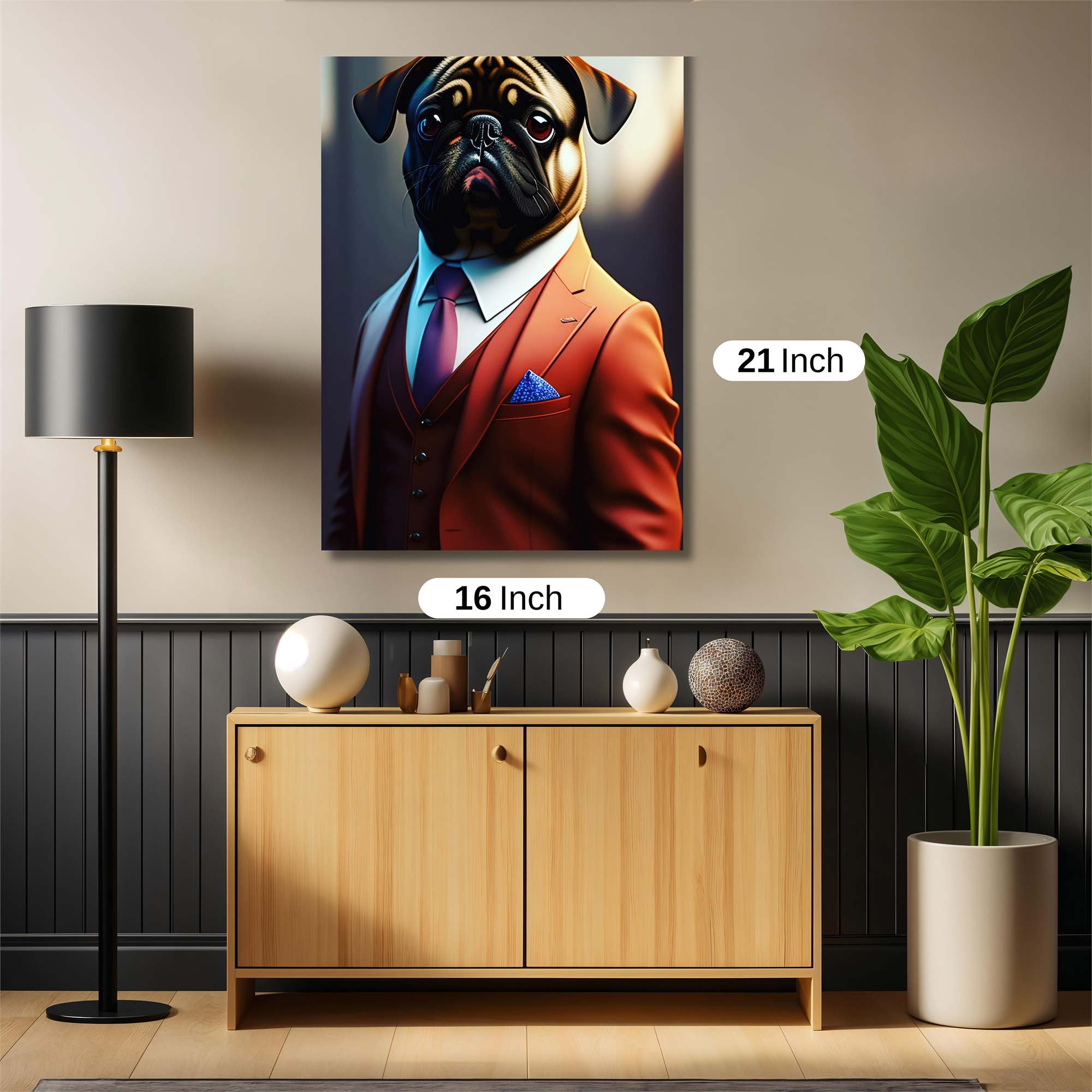 Pug Elegance Safe Wall Magnetic / M