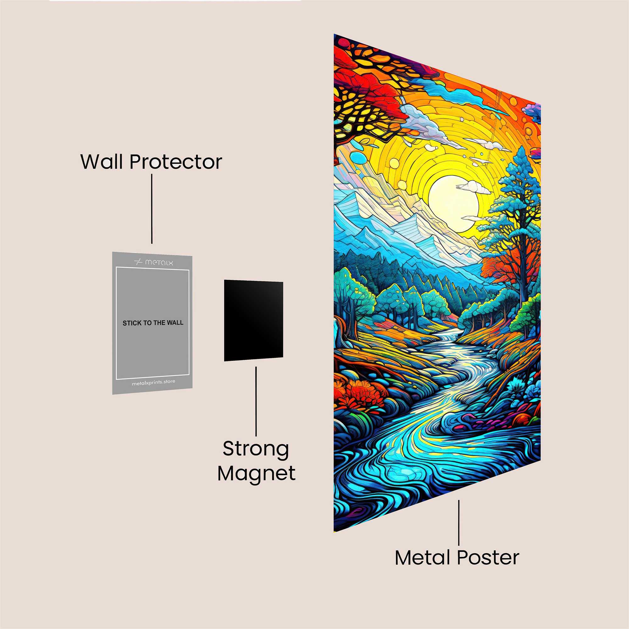 Sunset Serenity Safe Wall Magnetic / M