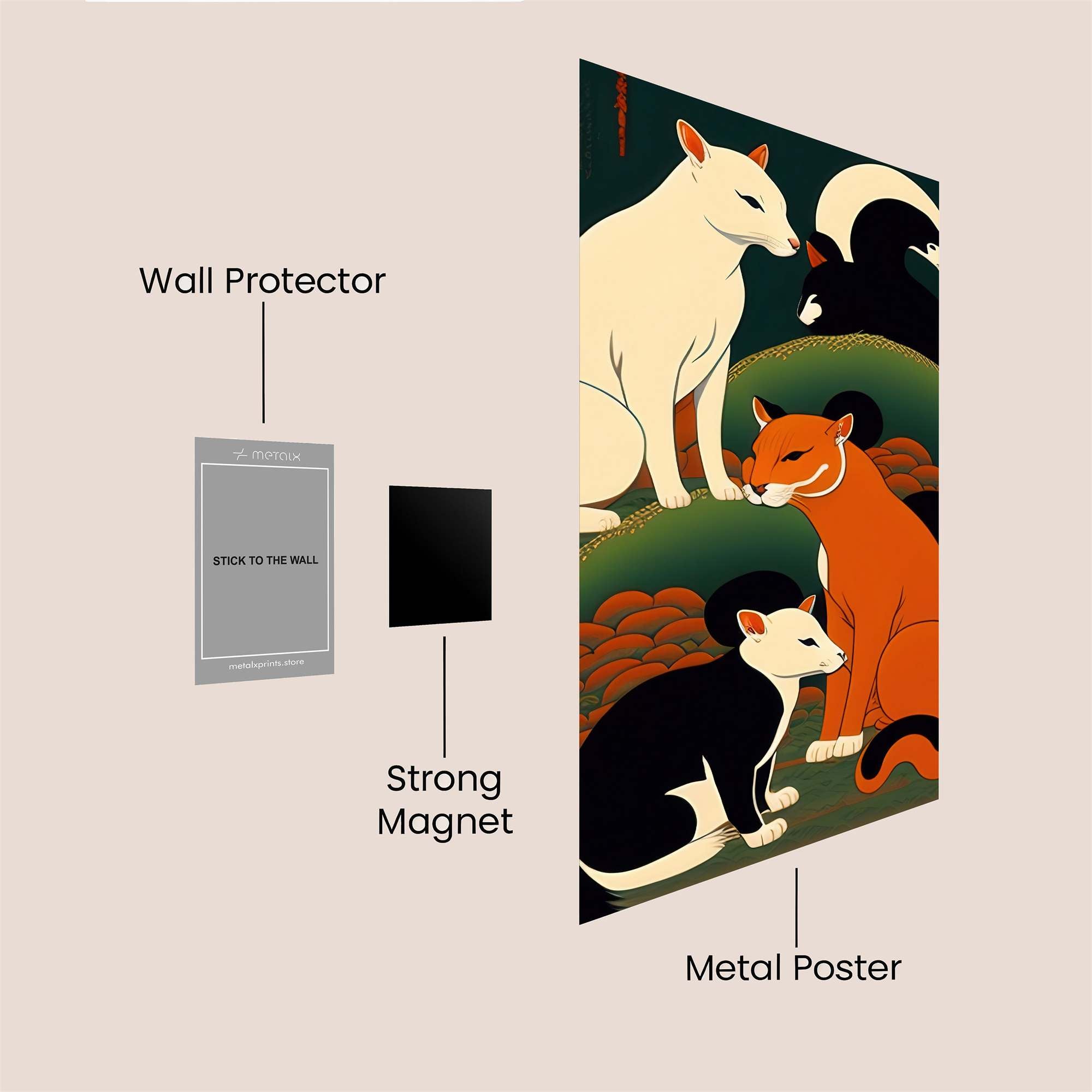 Feline Harmony Safe Wall Magnetic / M