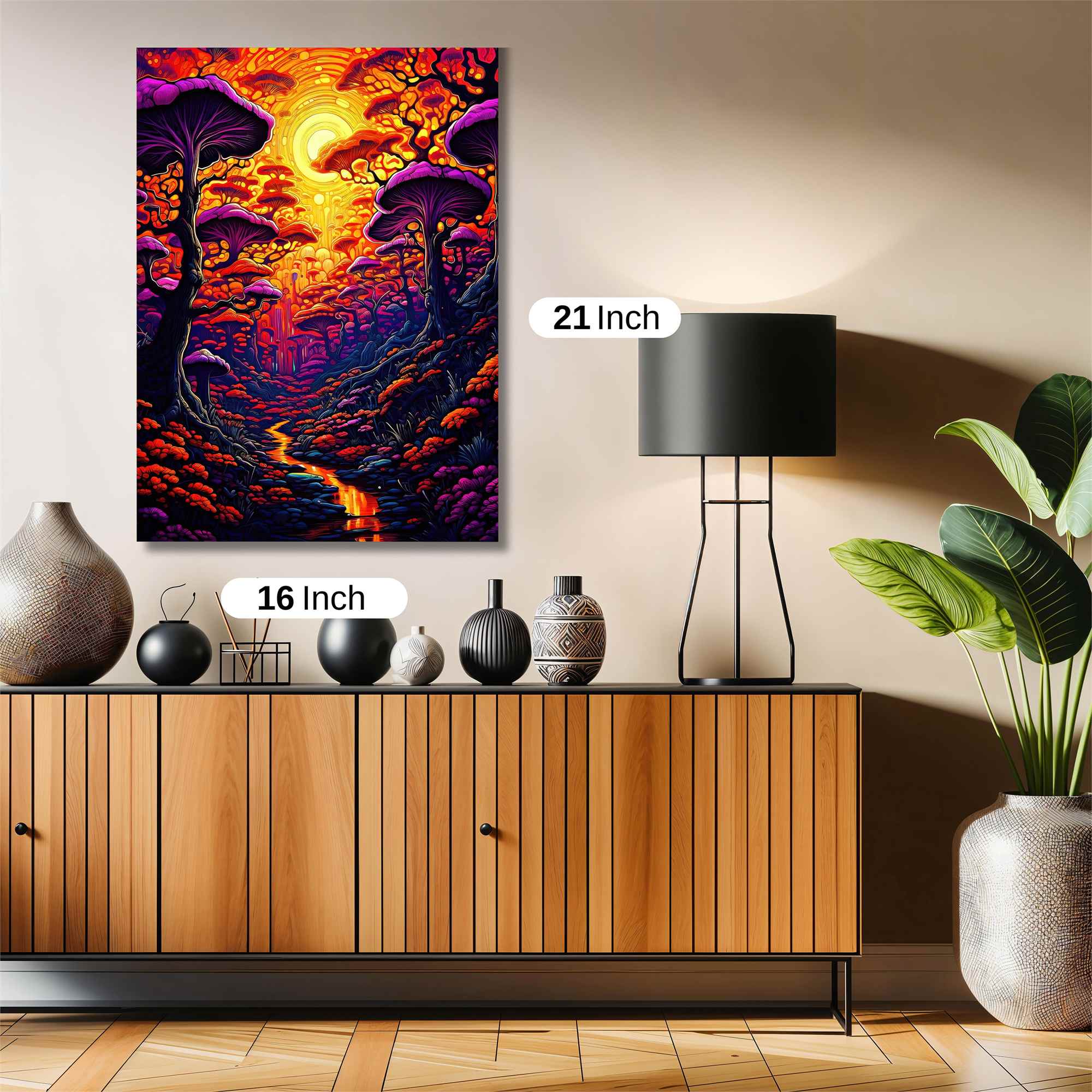 Mushroom Dreamscape Safe Wall Magnetic / M