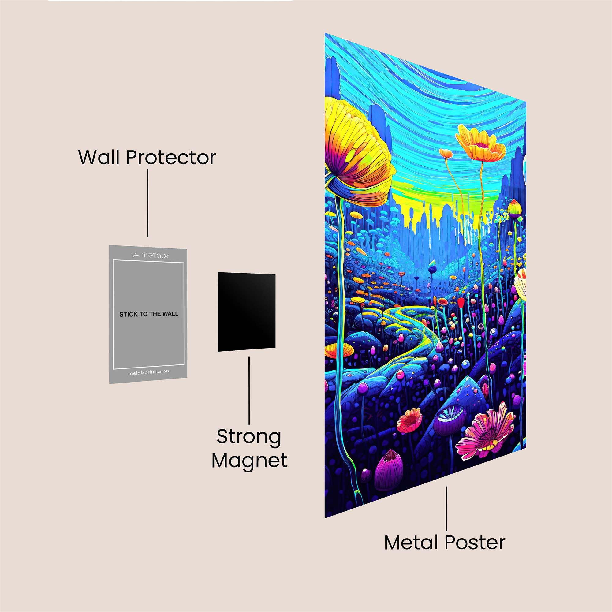 Floral Dreamscape Safe Wall Magnetic / M