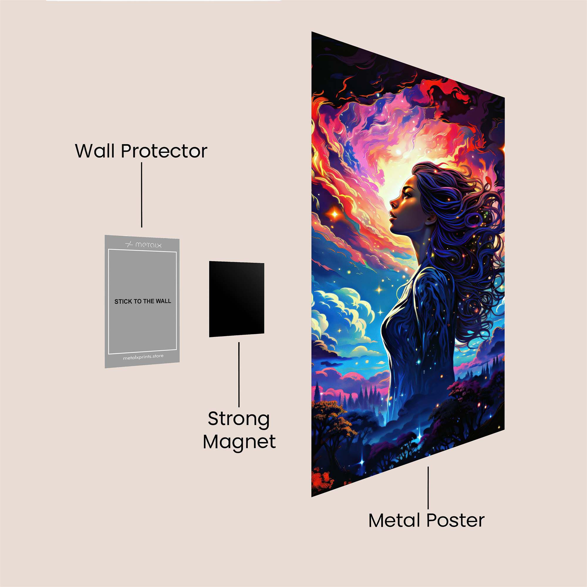 Cosmic Serenity Safe Wall Magnetic / M