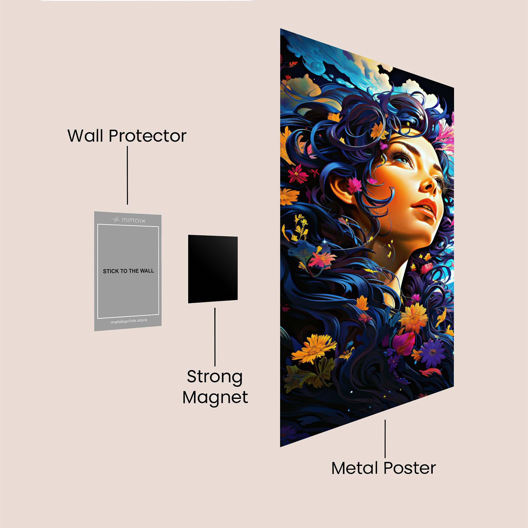 Floral Dream Safe Wall Magnetic / M