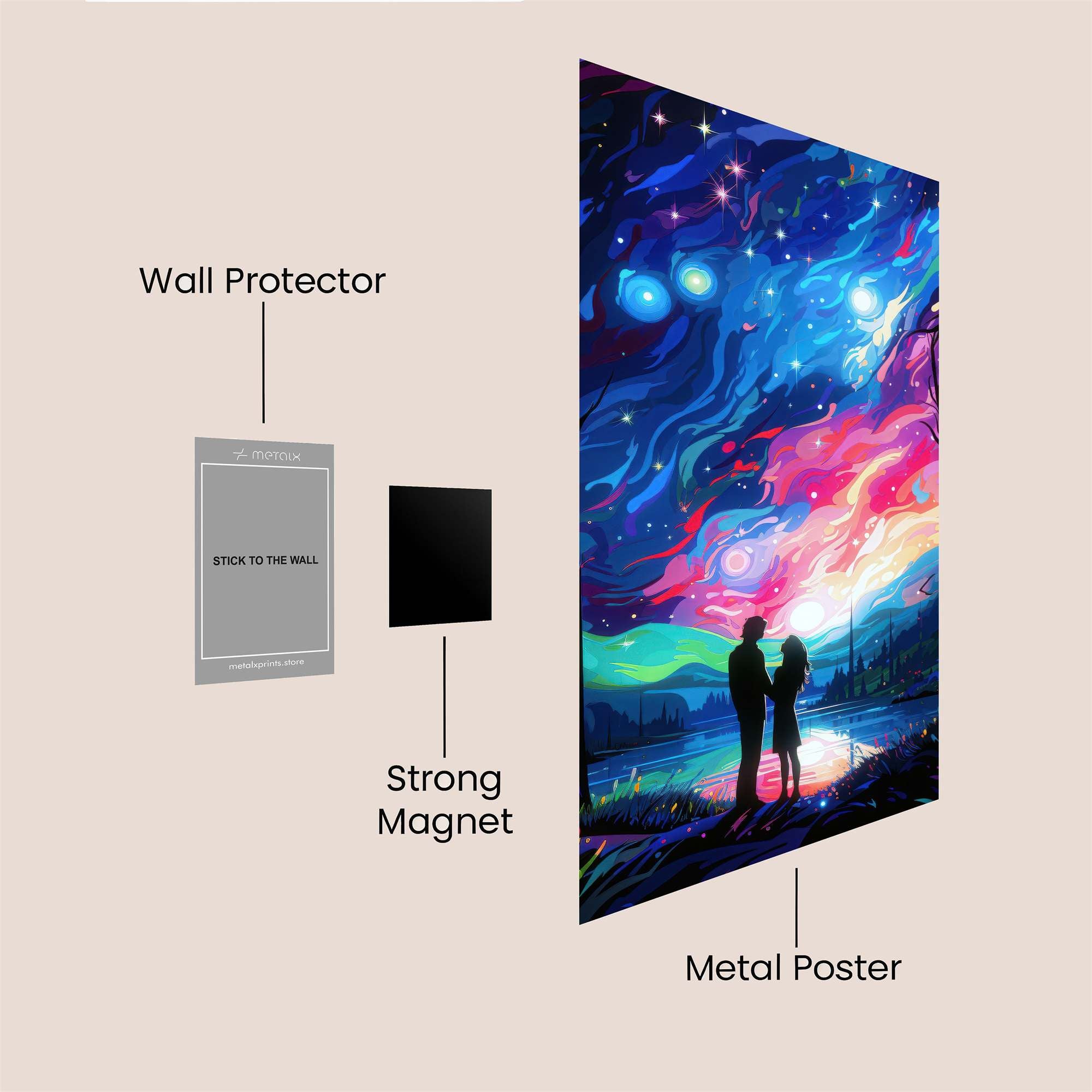 Lovers' Aurora Safe Wall Magnetic / M