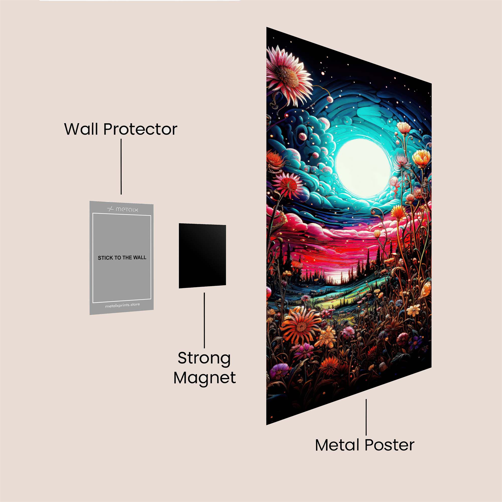Moonlit Dreamscape Safe Wall Magnetic / M