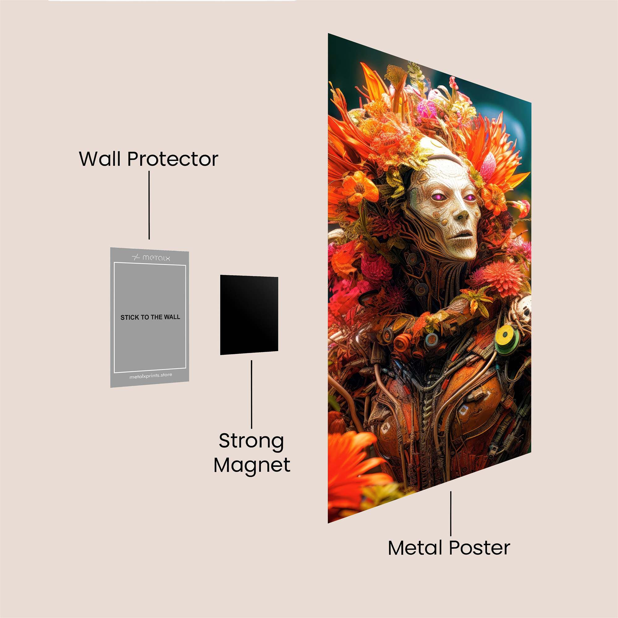 Floral Enigma Safe Wall Magnetic / M