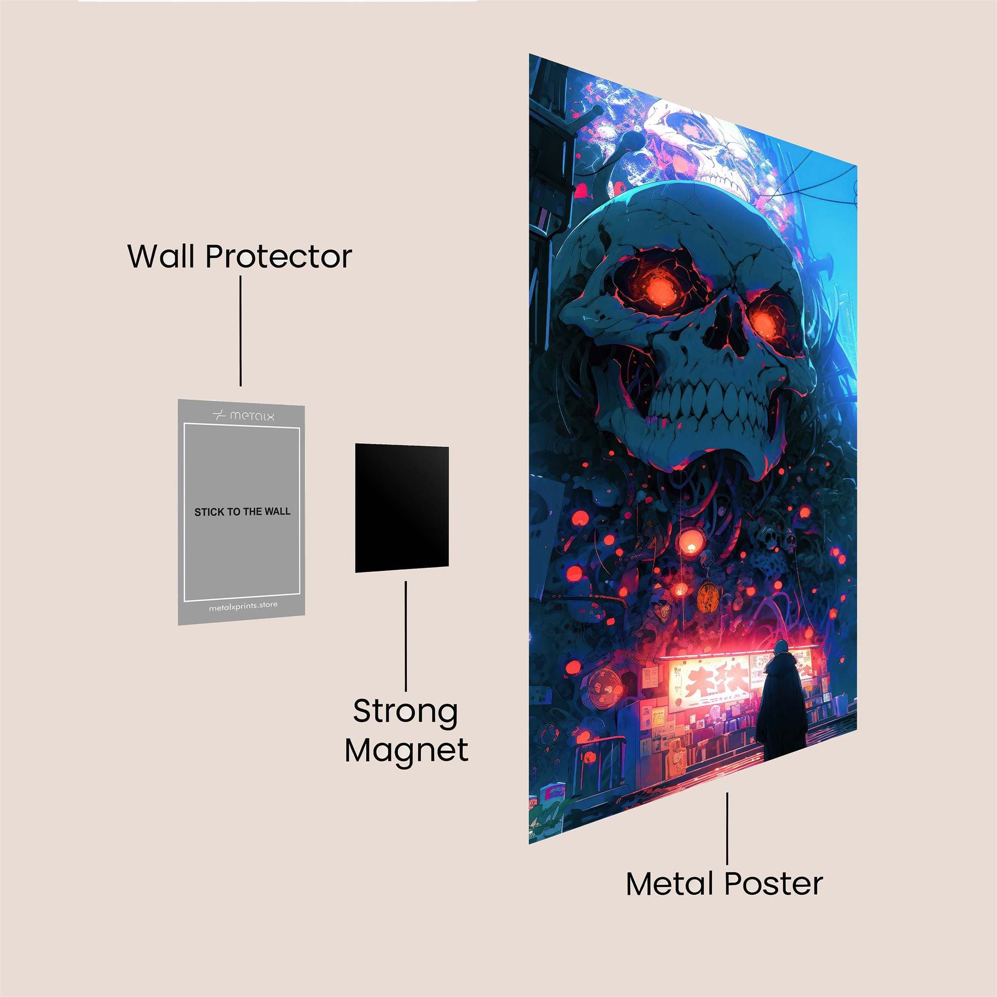 Skull Menace Safe Wall Magnetic / M